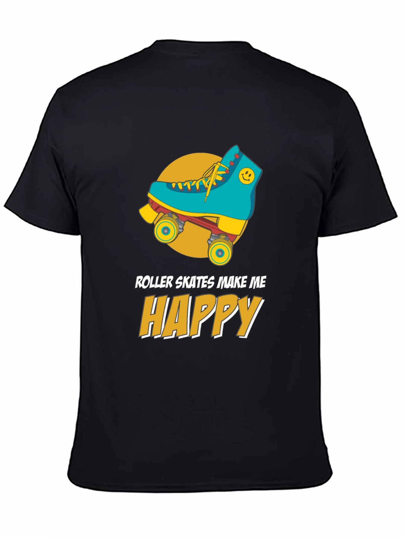 Roller Skates Happy Graphic T-Shirt