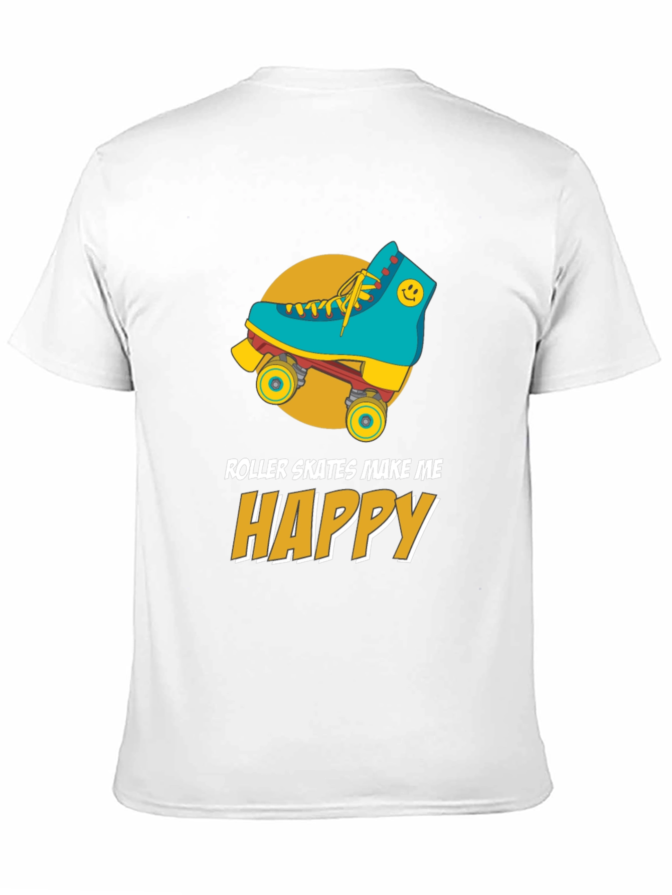 Roller Skates Happy Graphic T-Shirt