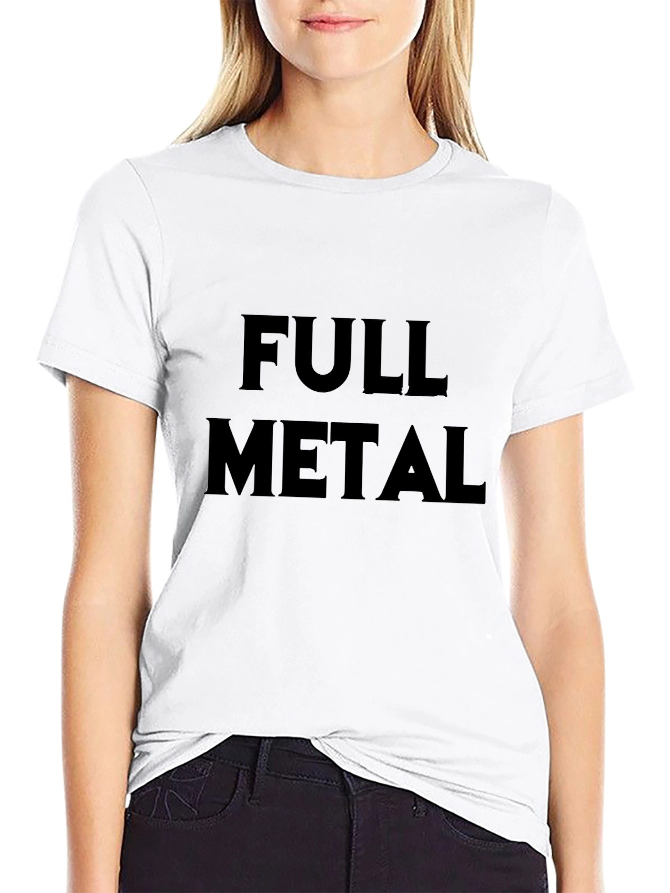 Full Metal Graphic Tee - Black Cotton T-Shirt