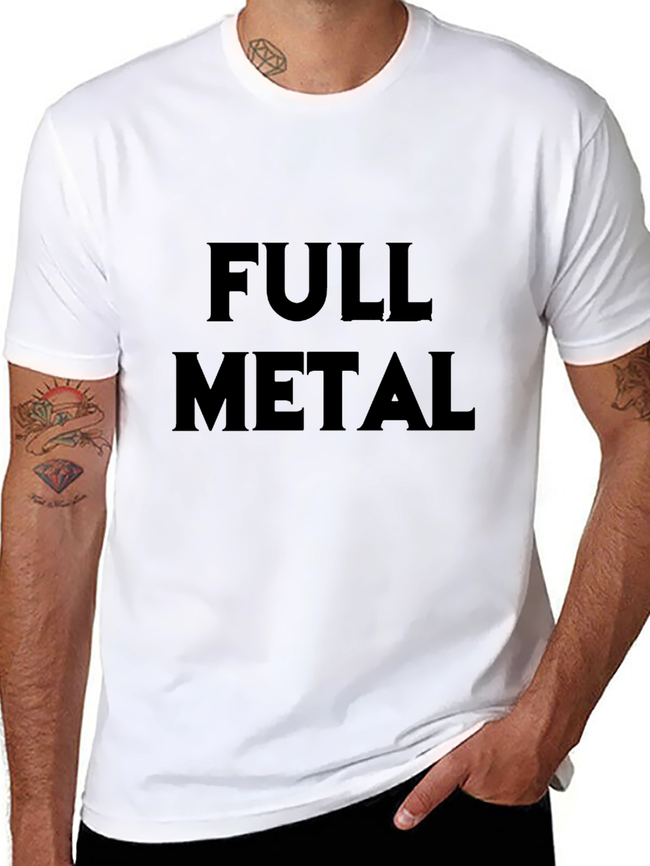 Full Metal Graphic Tee - Black Cotton T-Shirt
