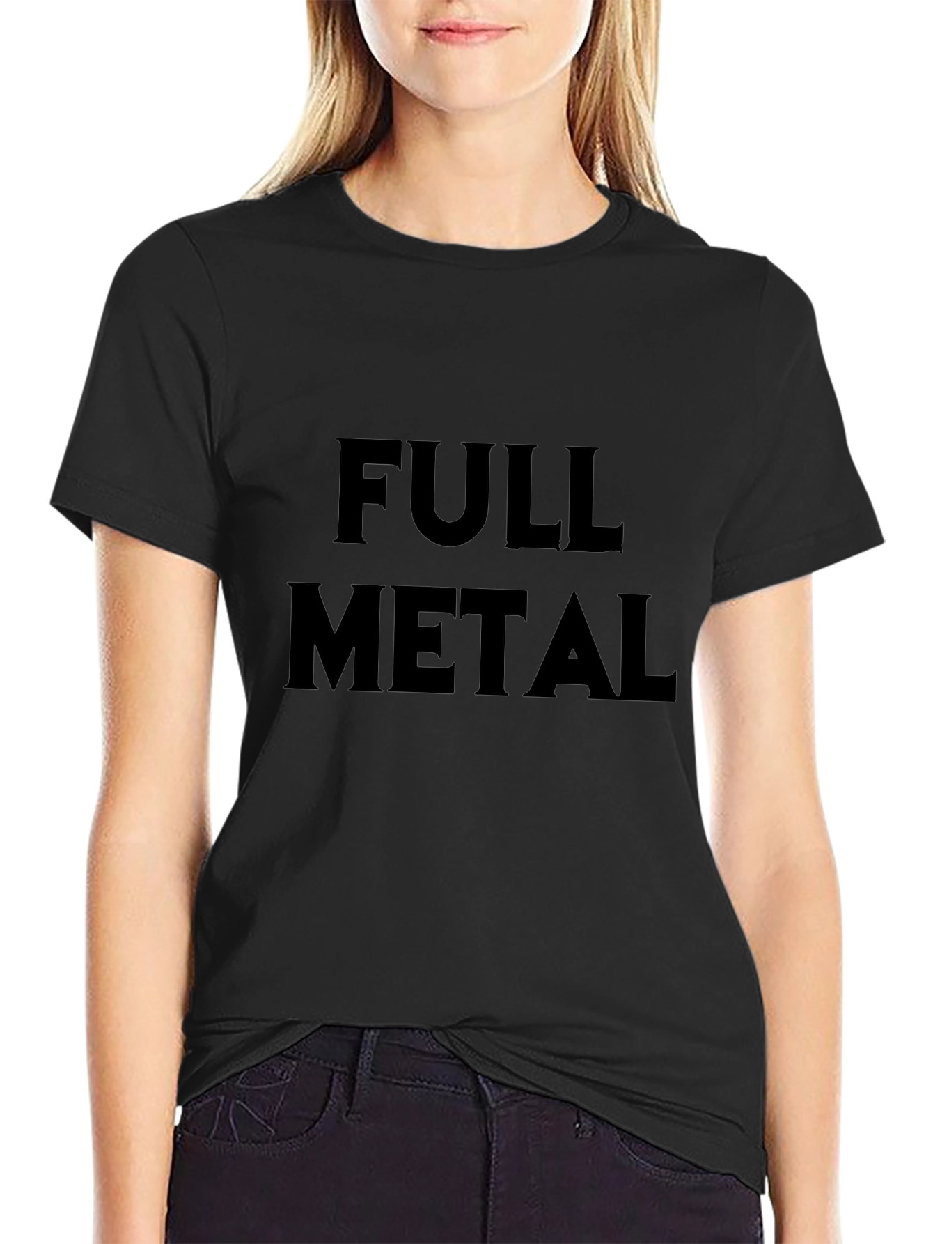 Full Metal Graphic Tee - Black Cotton T-Shirt