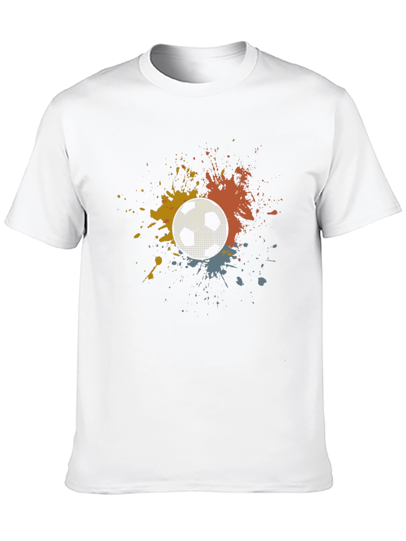 Soccer Ball Splatter T-Shirt - Black Cotton Tee