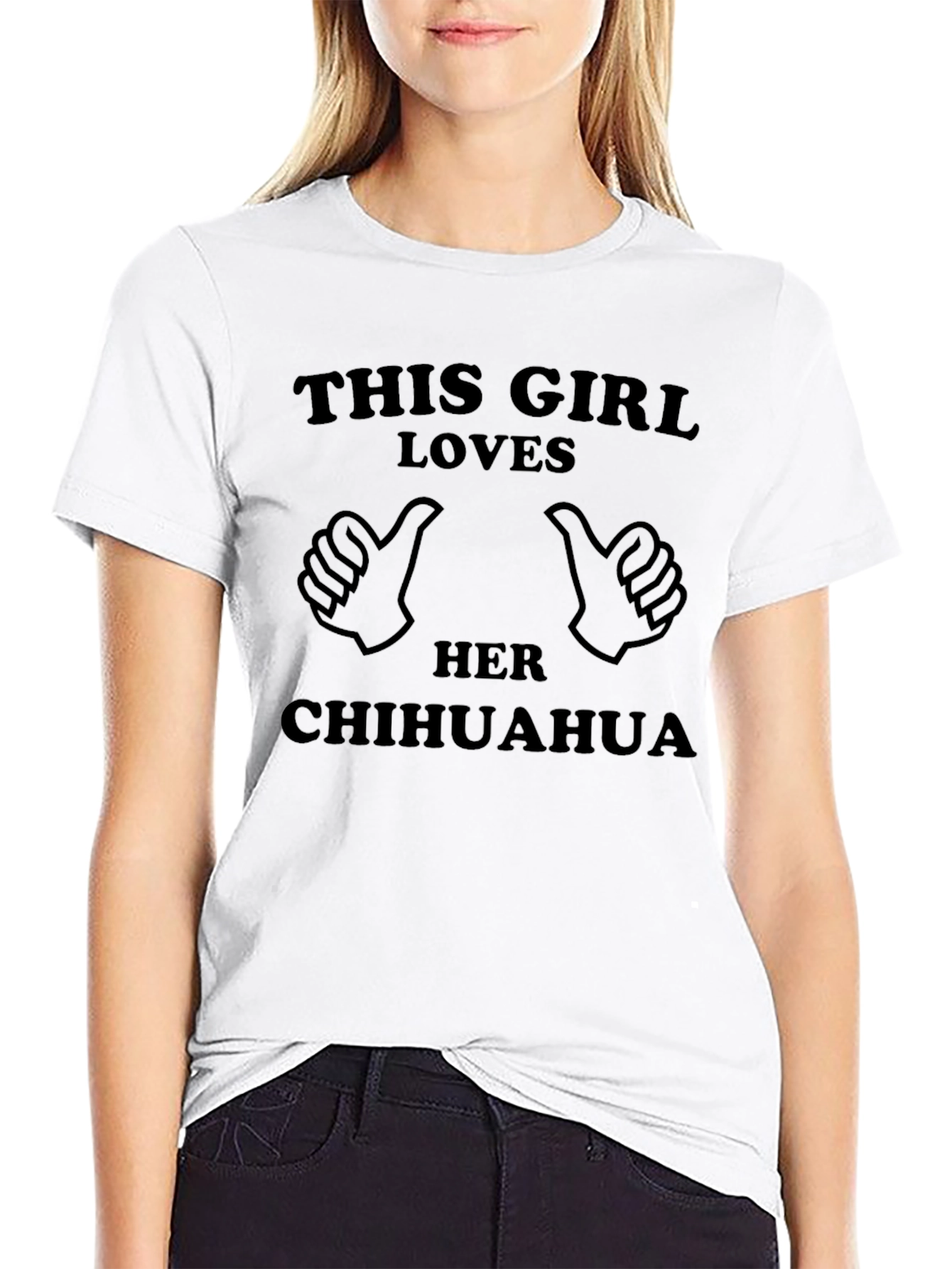 This Girl Loves Her Chihuahua Black T-Shirt