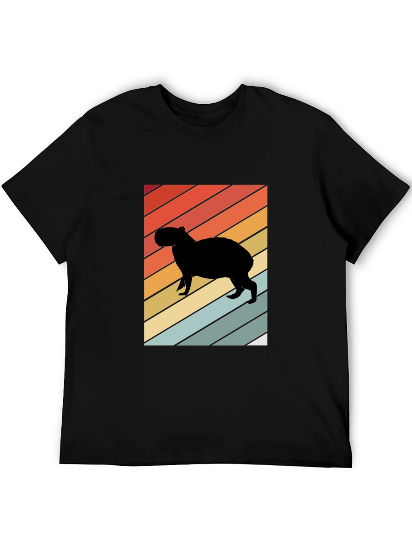 Retro Capybara Silhouette Graphic Tee - Unisex