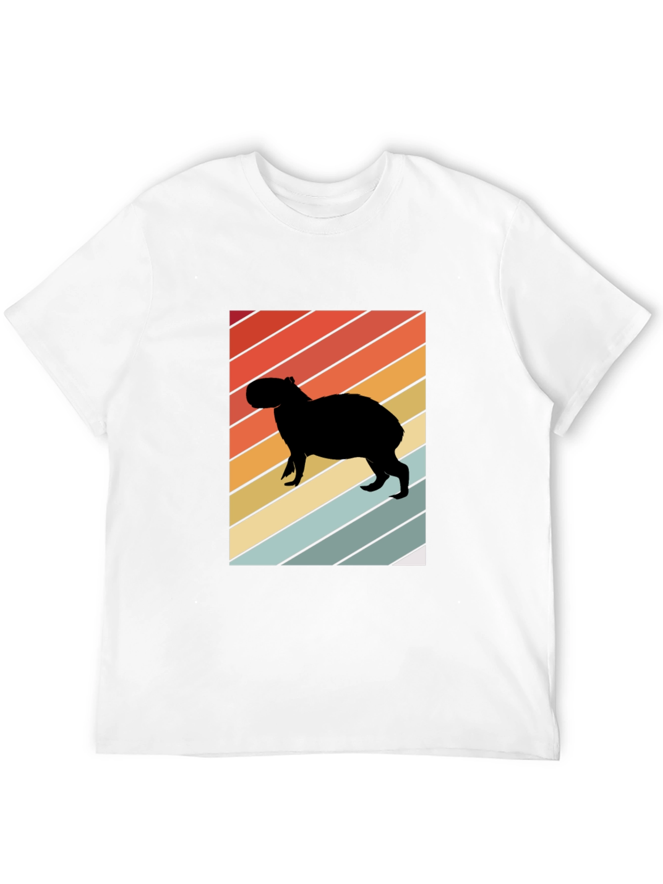 Retro Capybara Silhouette Graphic Tee - Unisex