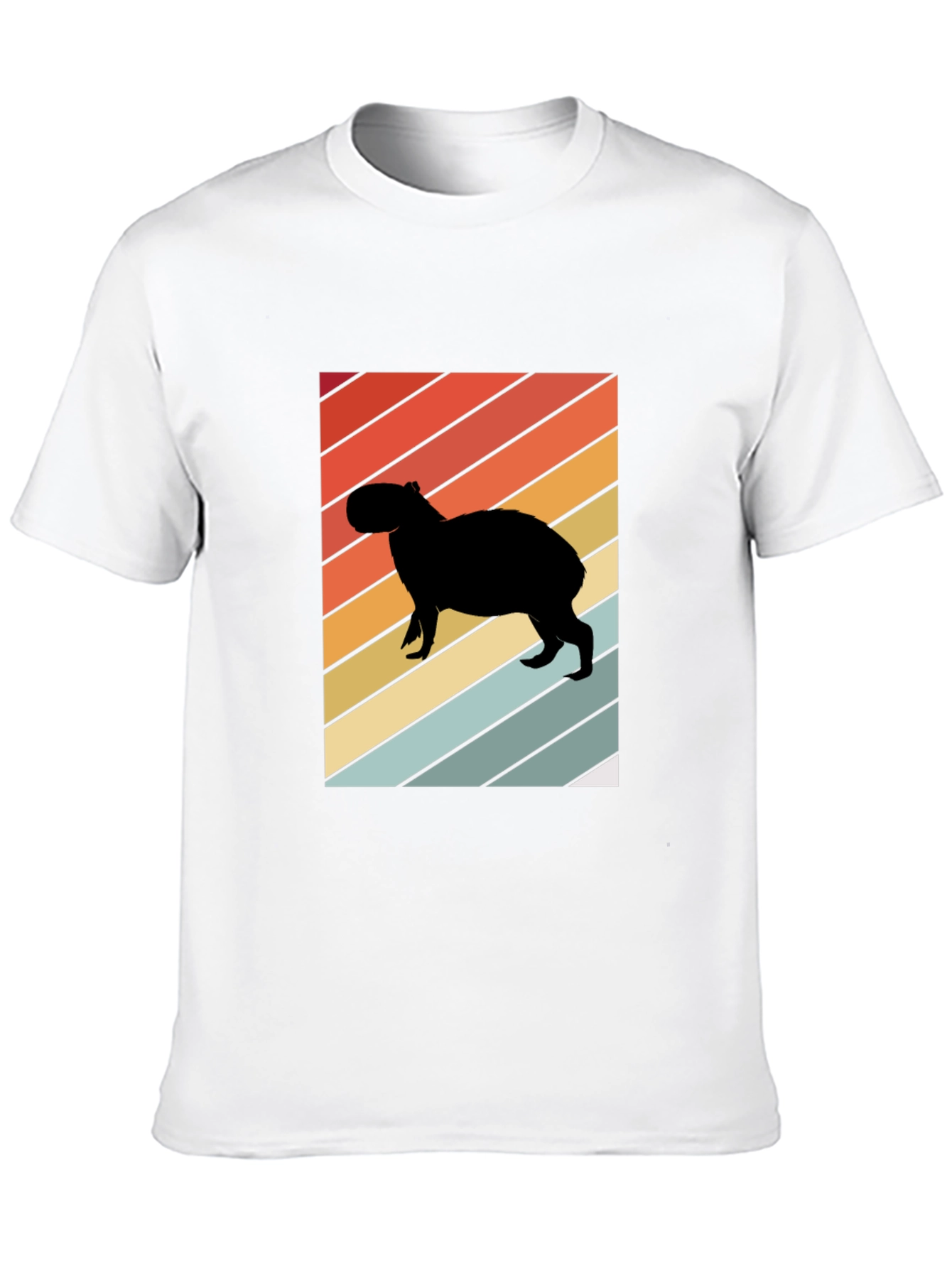 Retro Capybara Silhouette Graphic Tee - Unisex