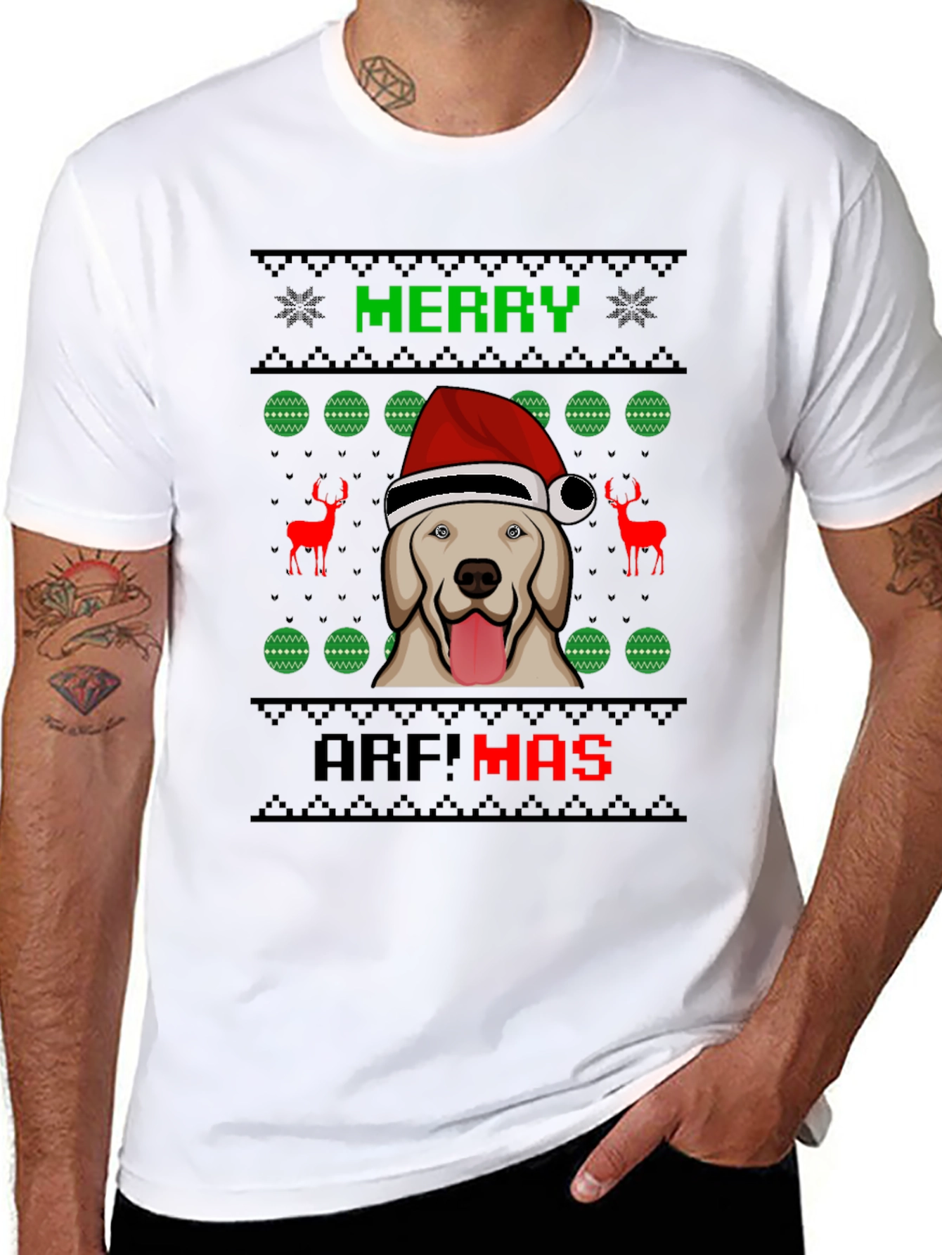 Merry Arf!mas Dog Christmas Graphic Tee