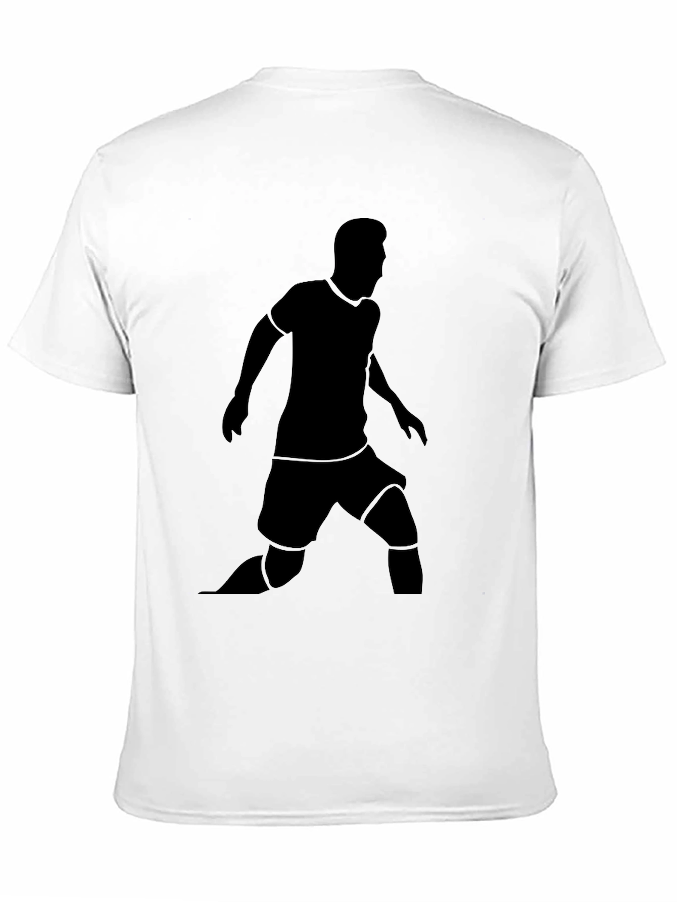 Black T-Shirt with Soccer Player Silhouette