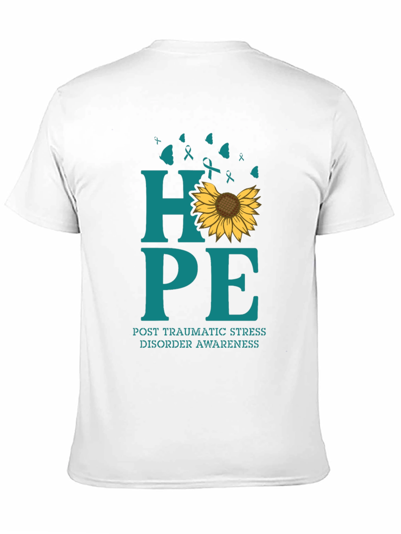 HOPE PTSD Awareness T-Shirt Sunflower Graphic