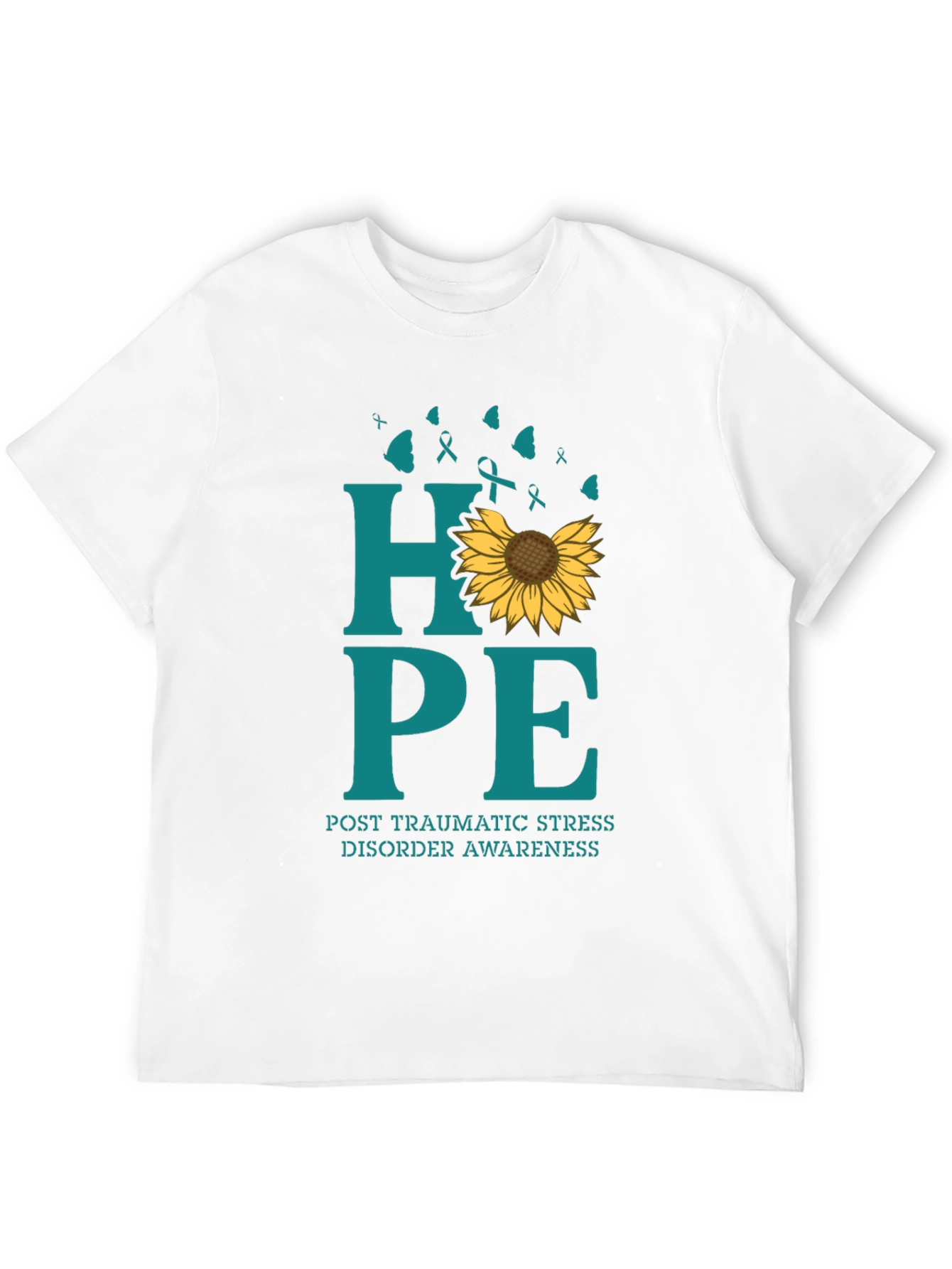 HOPE PTSD Awareness T-Shirt Sunflower Graphic