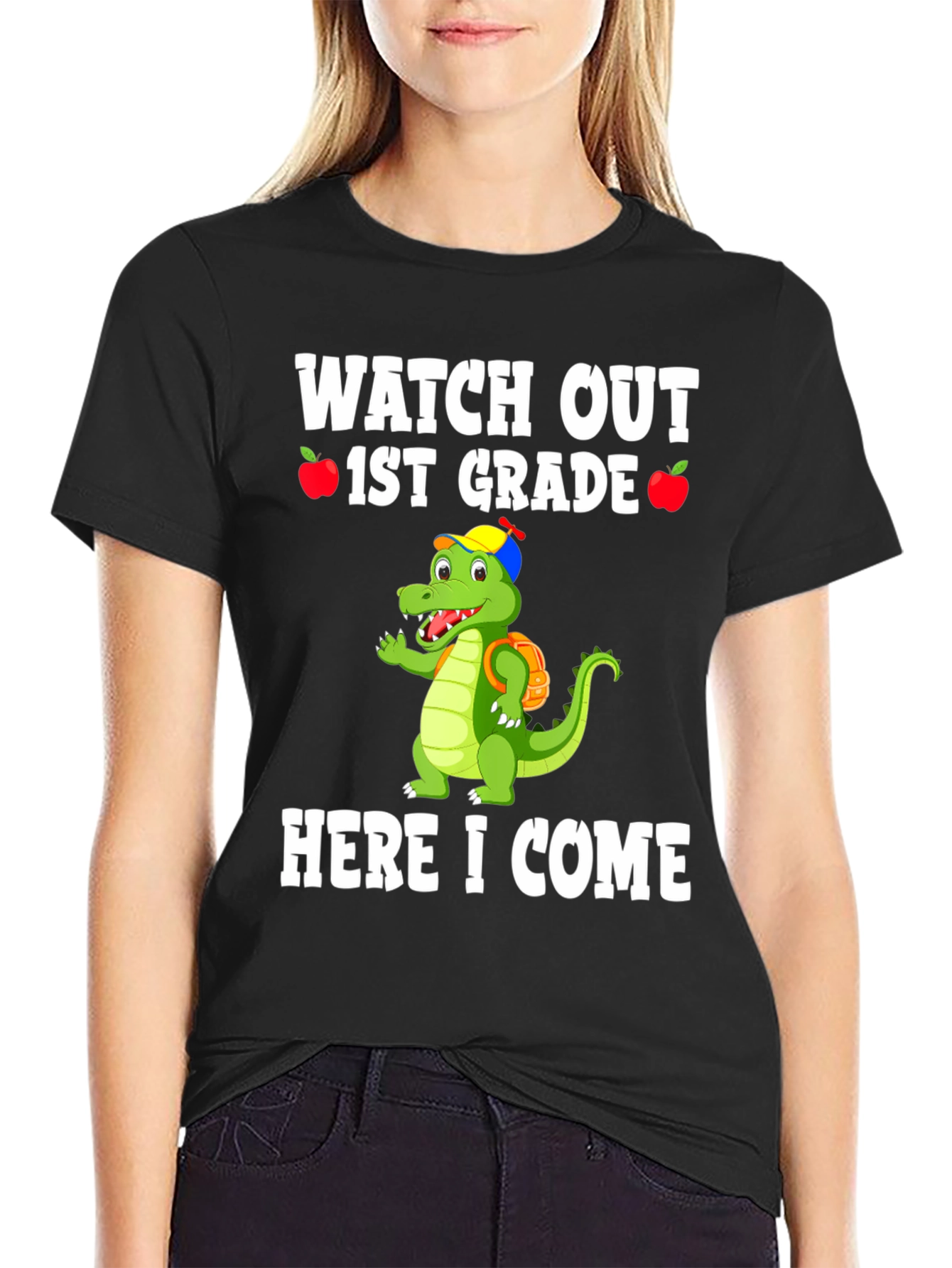 1st Grade T-Shirt - Back to School Dino