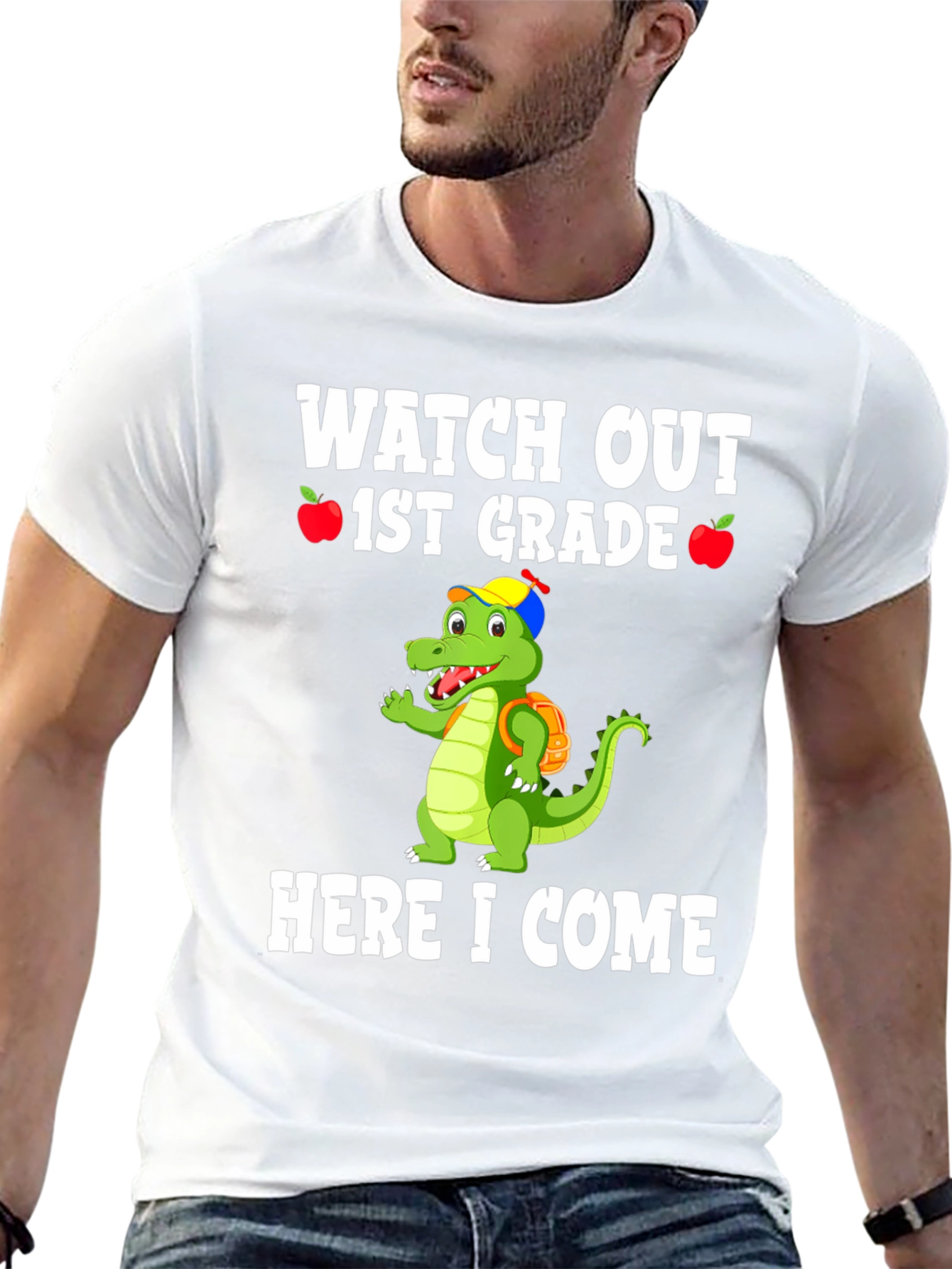 1st Grade T-Shirt - Back to School Dino