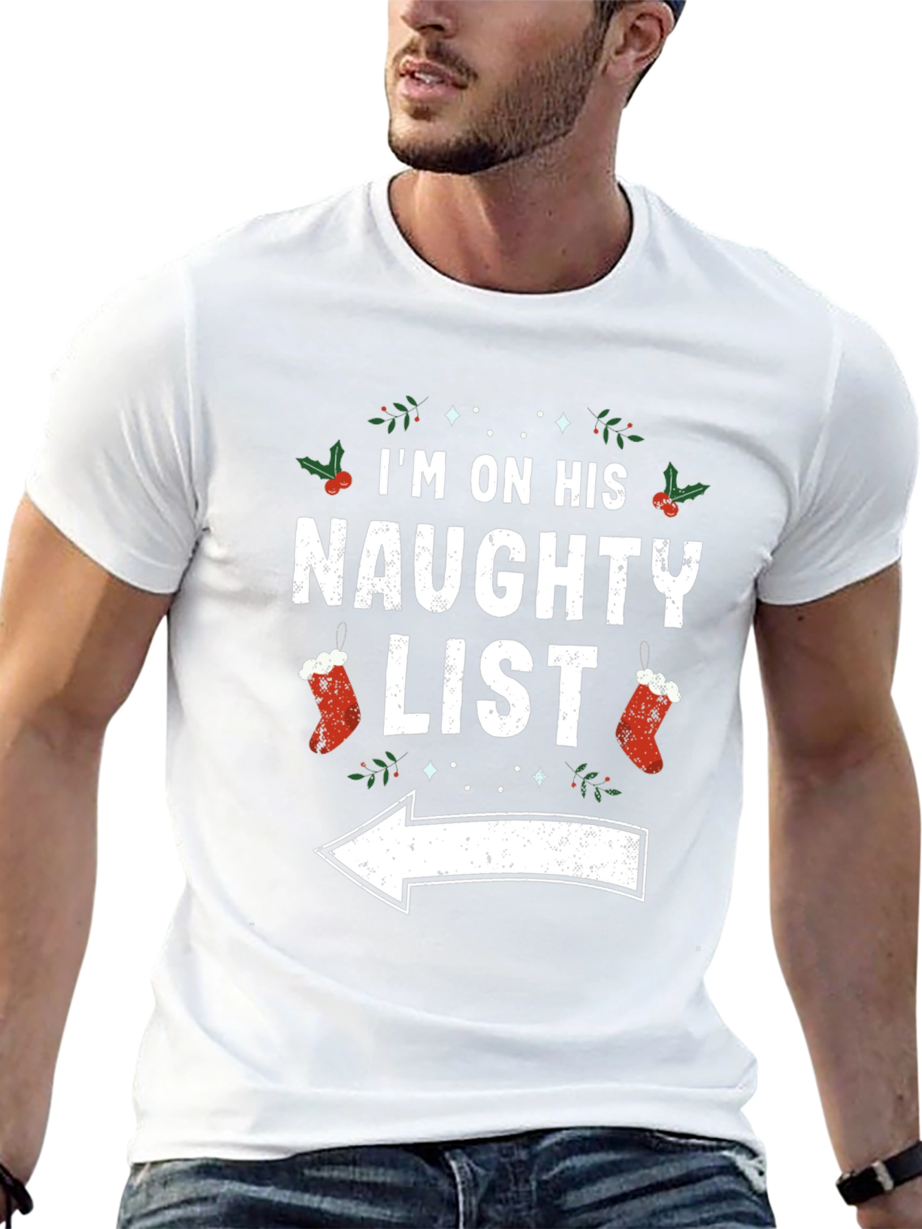 Naughty List Christmas Graphic T-Shirt
