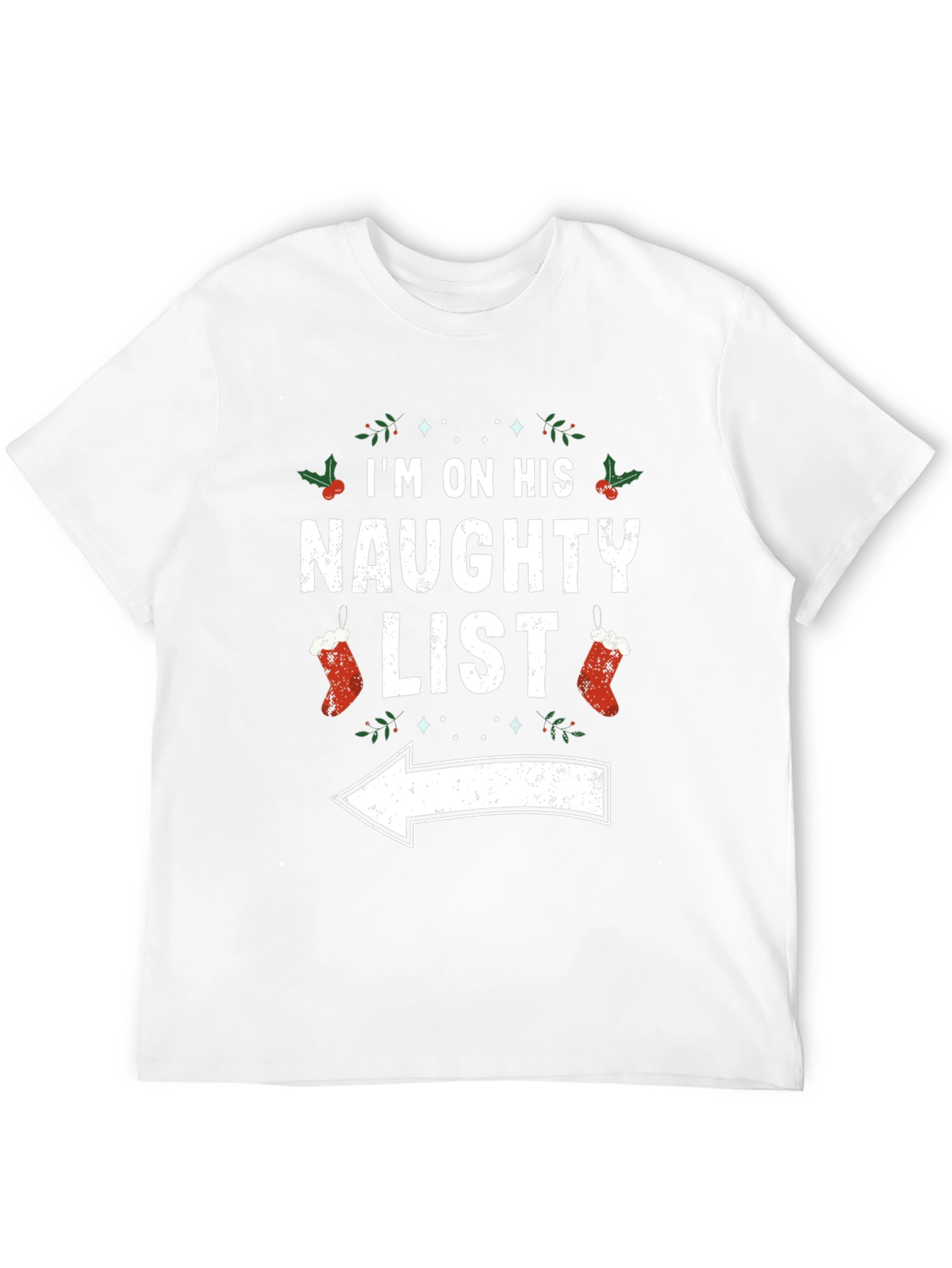Naughty List Christmas Graphic T-Shirt