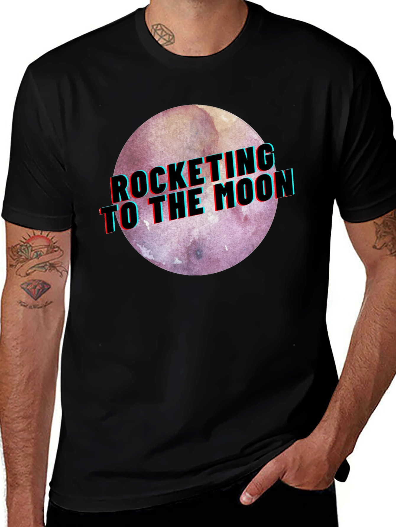 Rocketing to the Moon Graphic T-Shirt