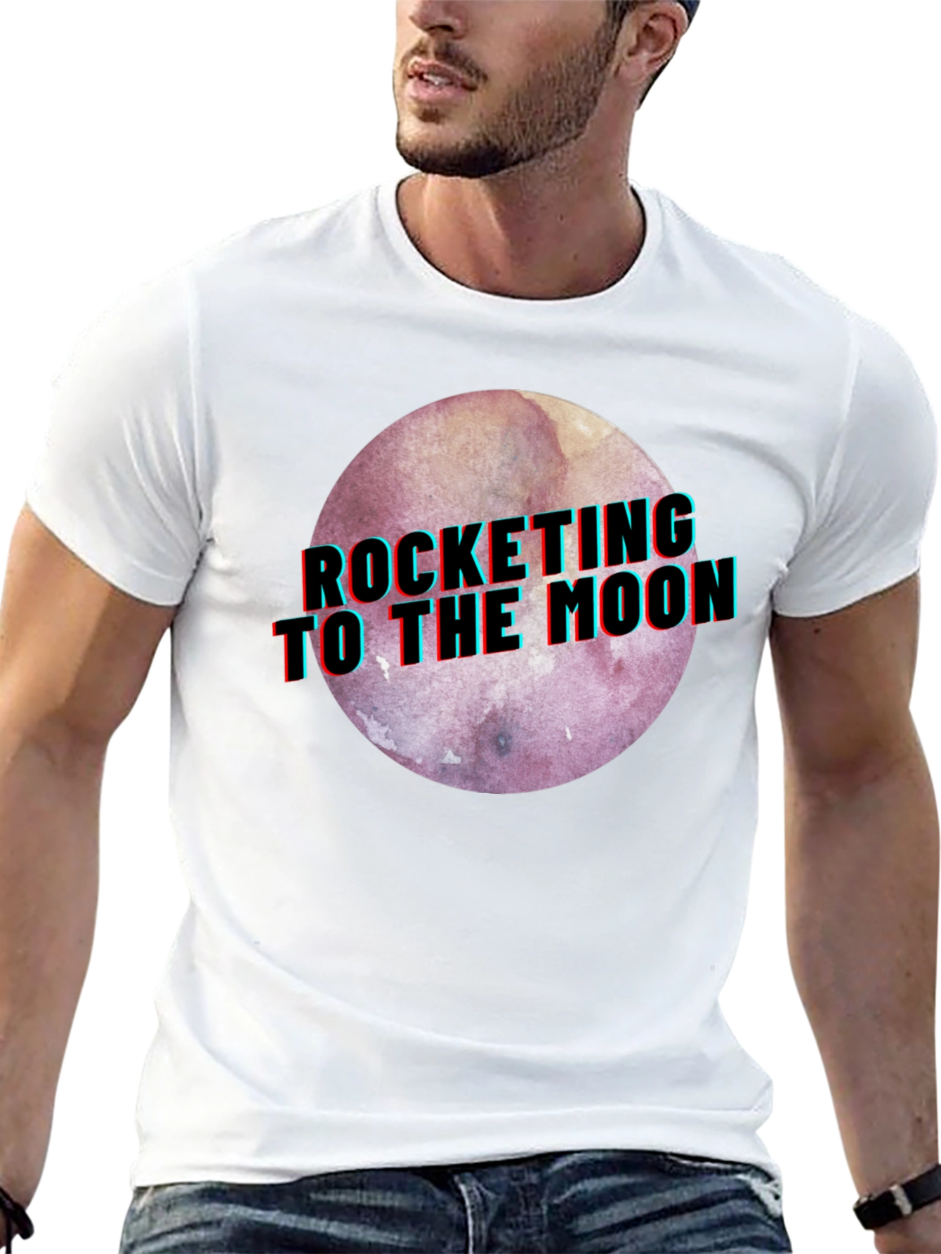 Rocketing to the Moon Graphic T-Shirt