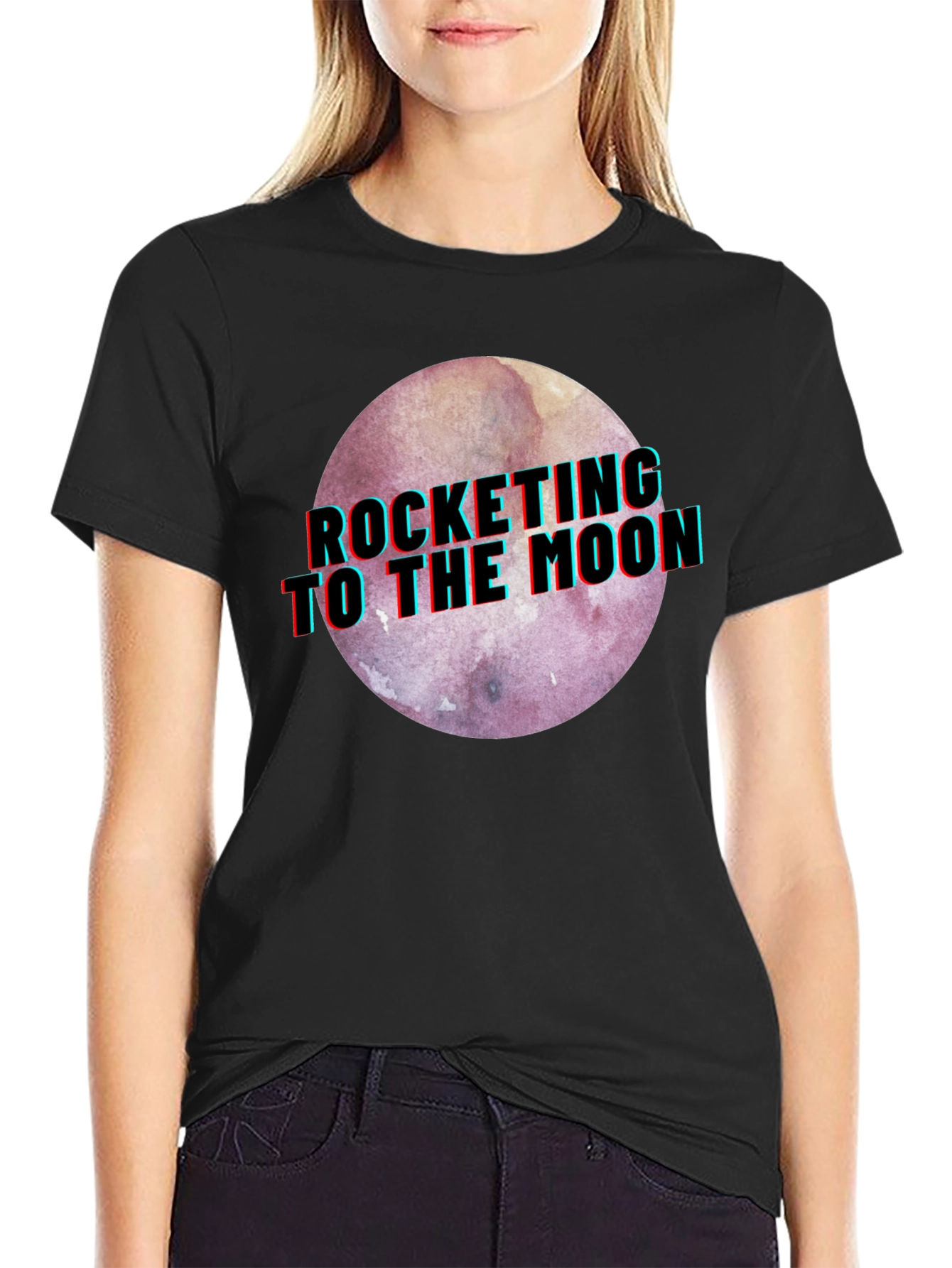 Rocketing to the Moon Graphic T-Shirt
