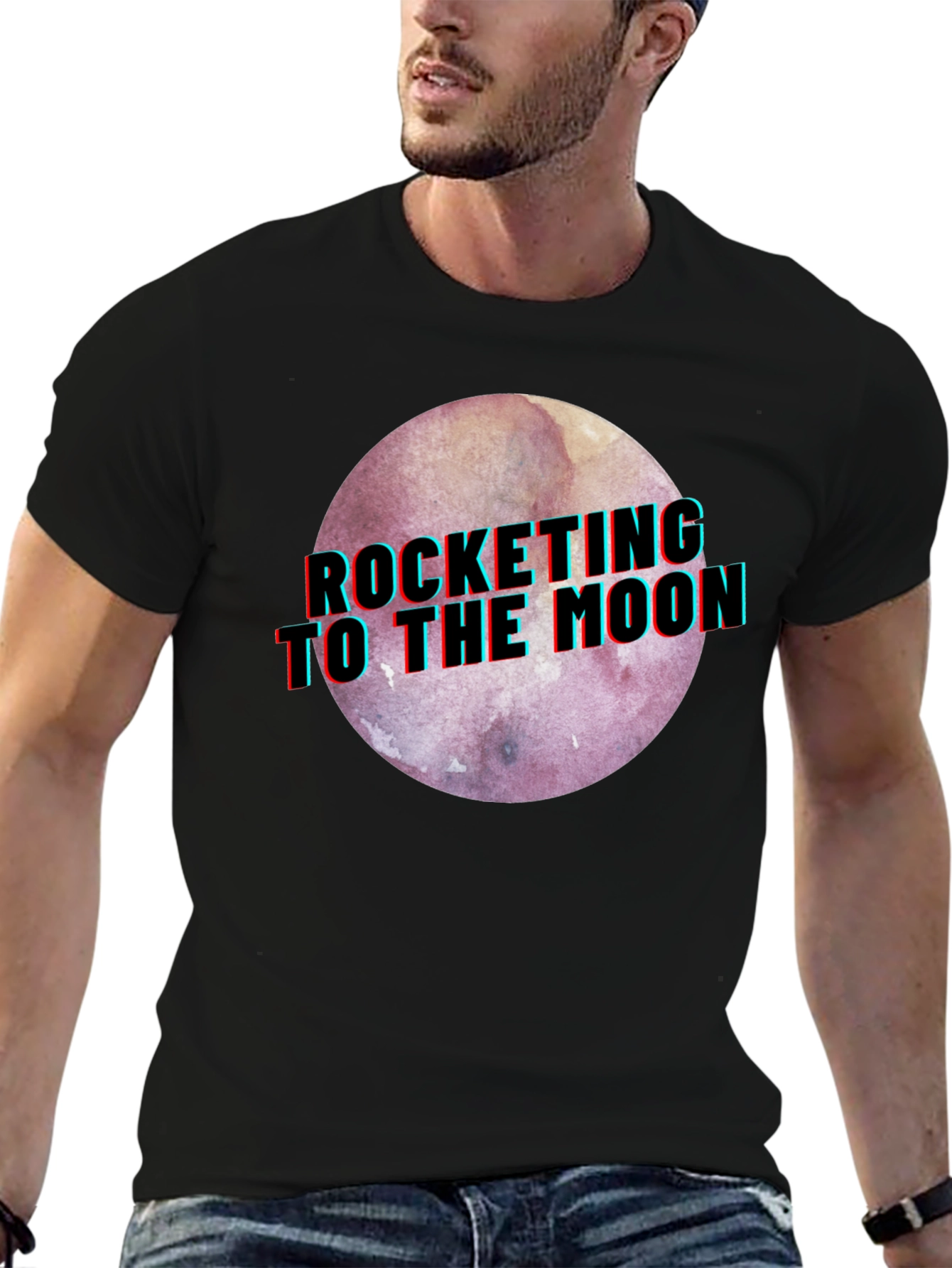 Rocketing to the Moon Graphic T-Shirt