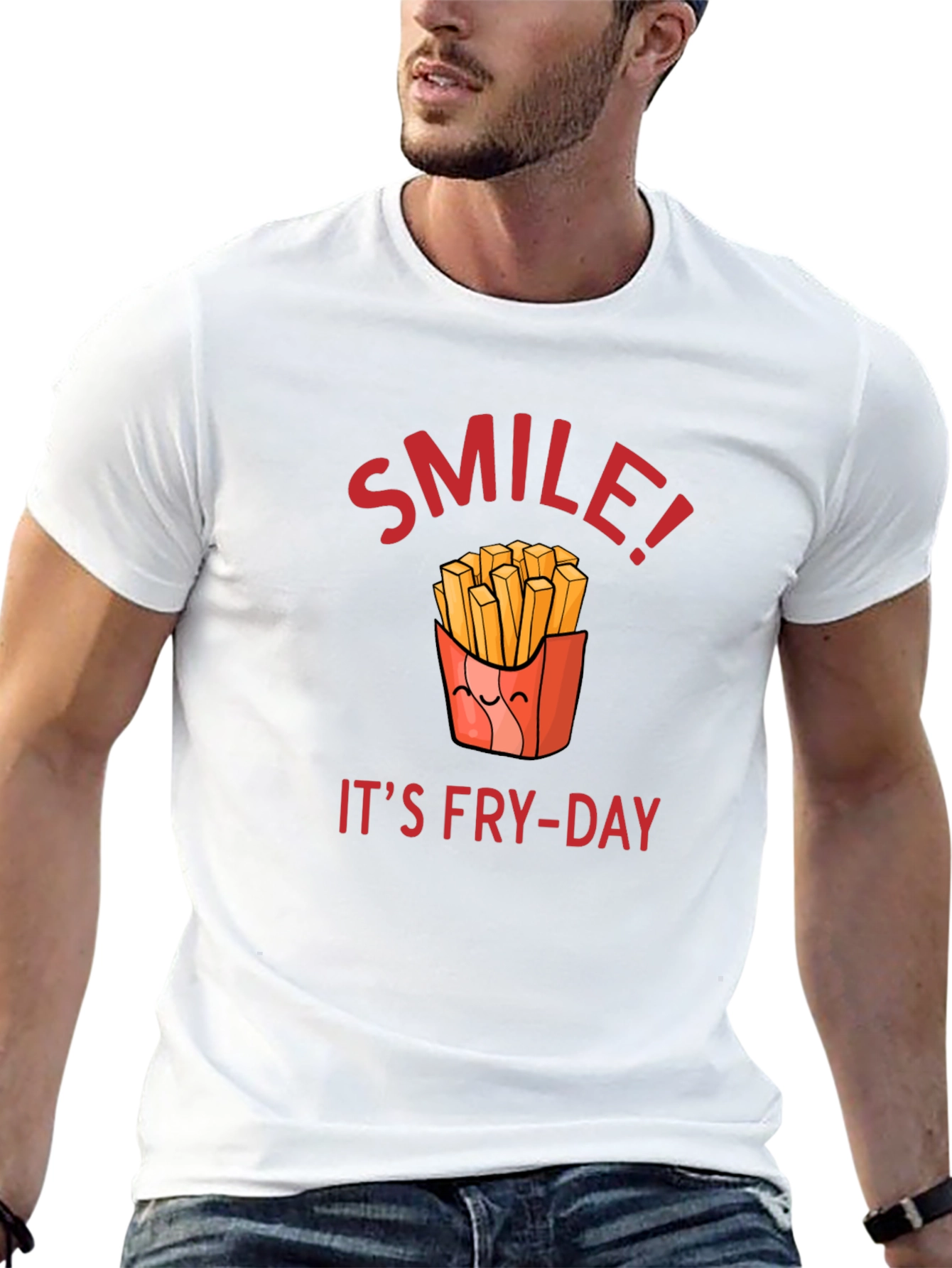 Smile Its Fry-Day T-Shirt | Fun Food Tee