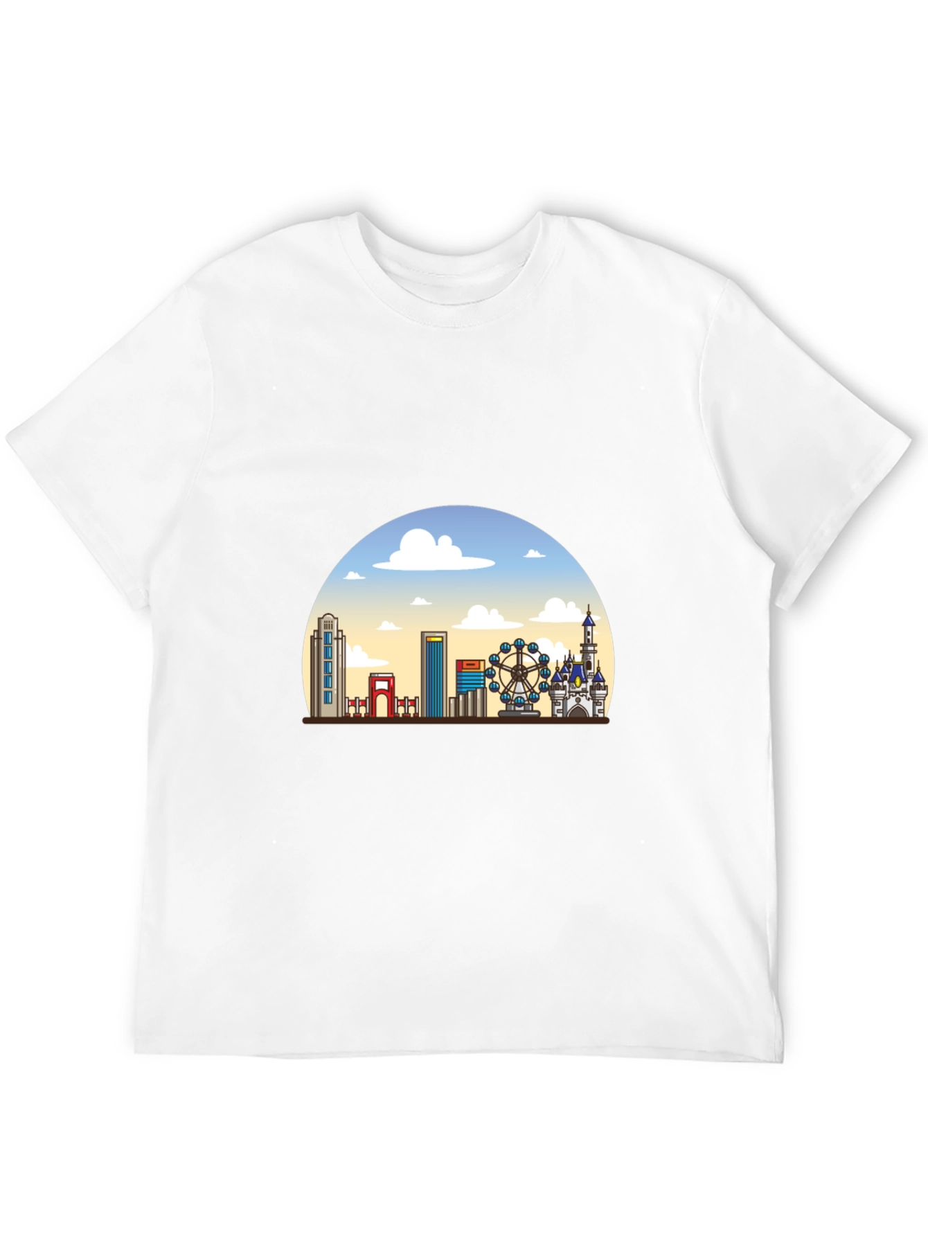Skyline Graphic T-Shirt - Black Casual Tee