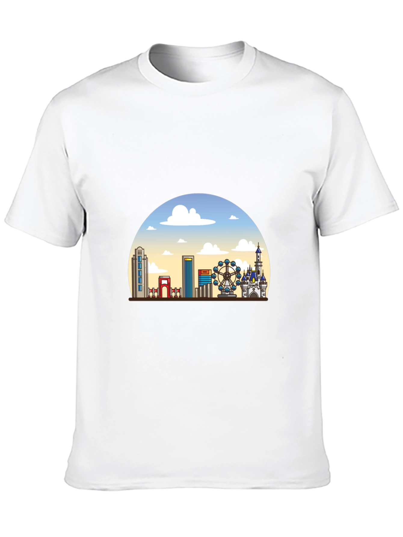 Skyline Graphic T-Shirt - Black Casual Tee