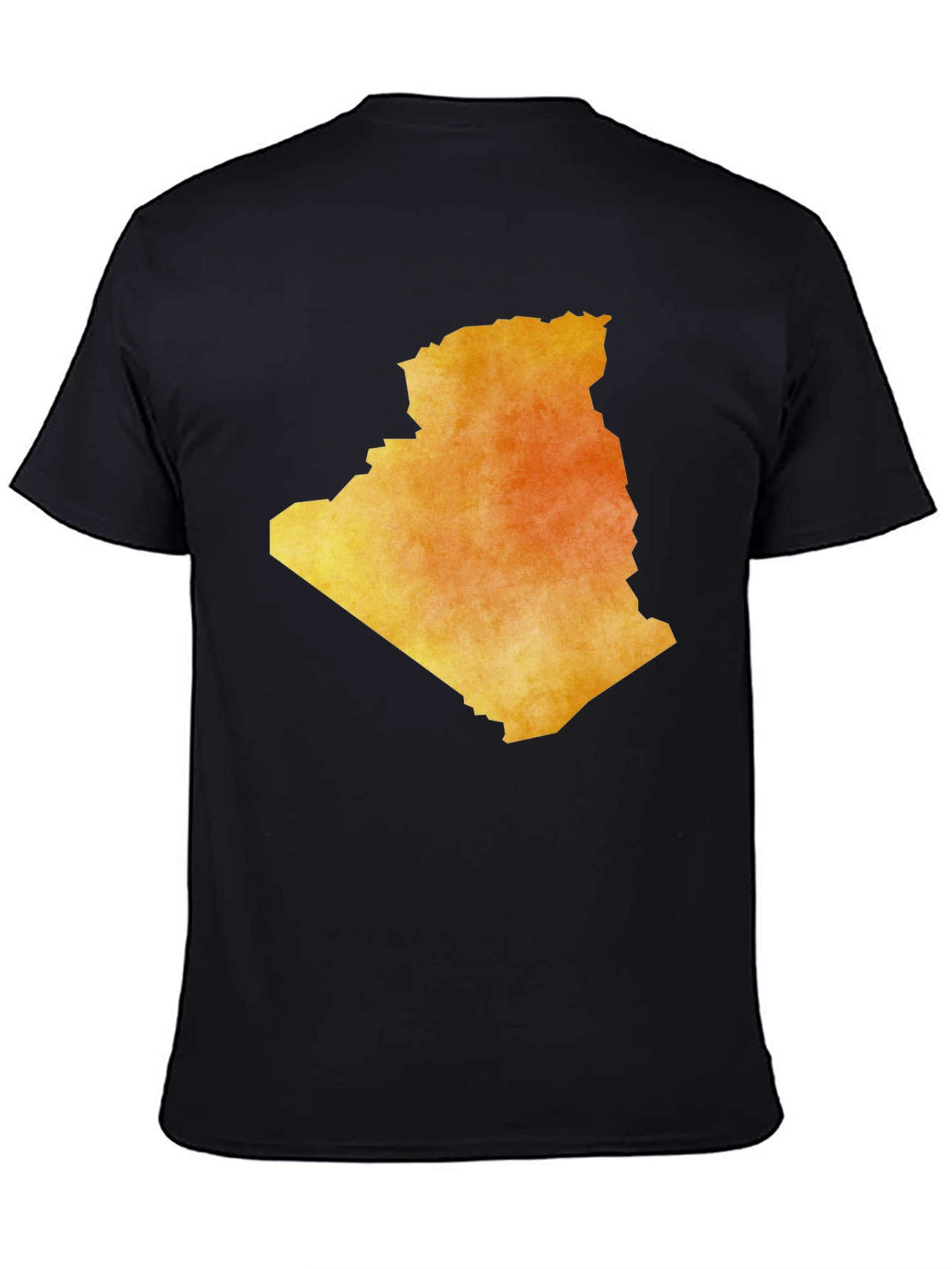 Algeria Map T-Shirt - Black Cotton Graphic Tee