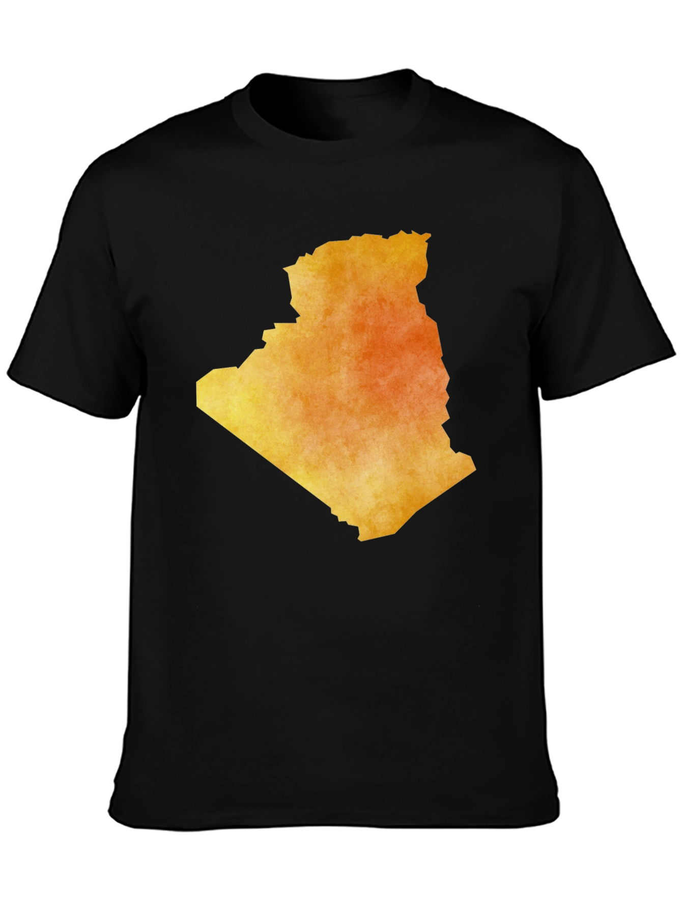 Algeria Map T-Shirt - Black Cotton Graphic Tee