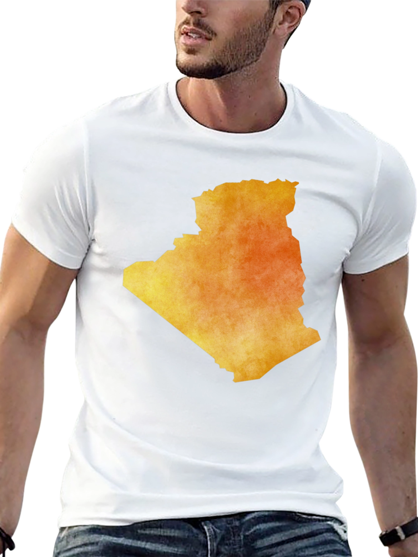 Algeria Map T-Shirt - Black Cotton Graphic Tee