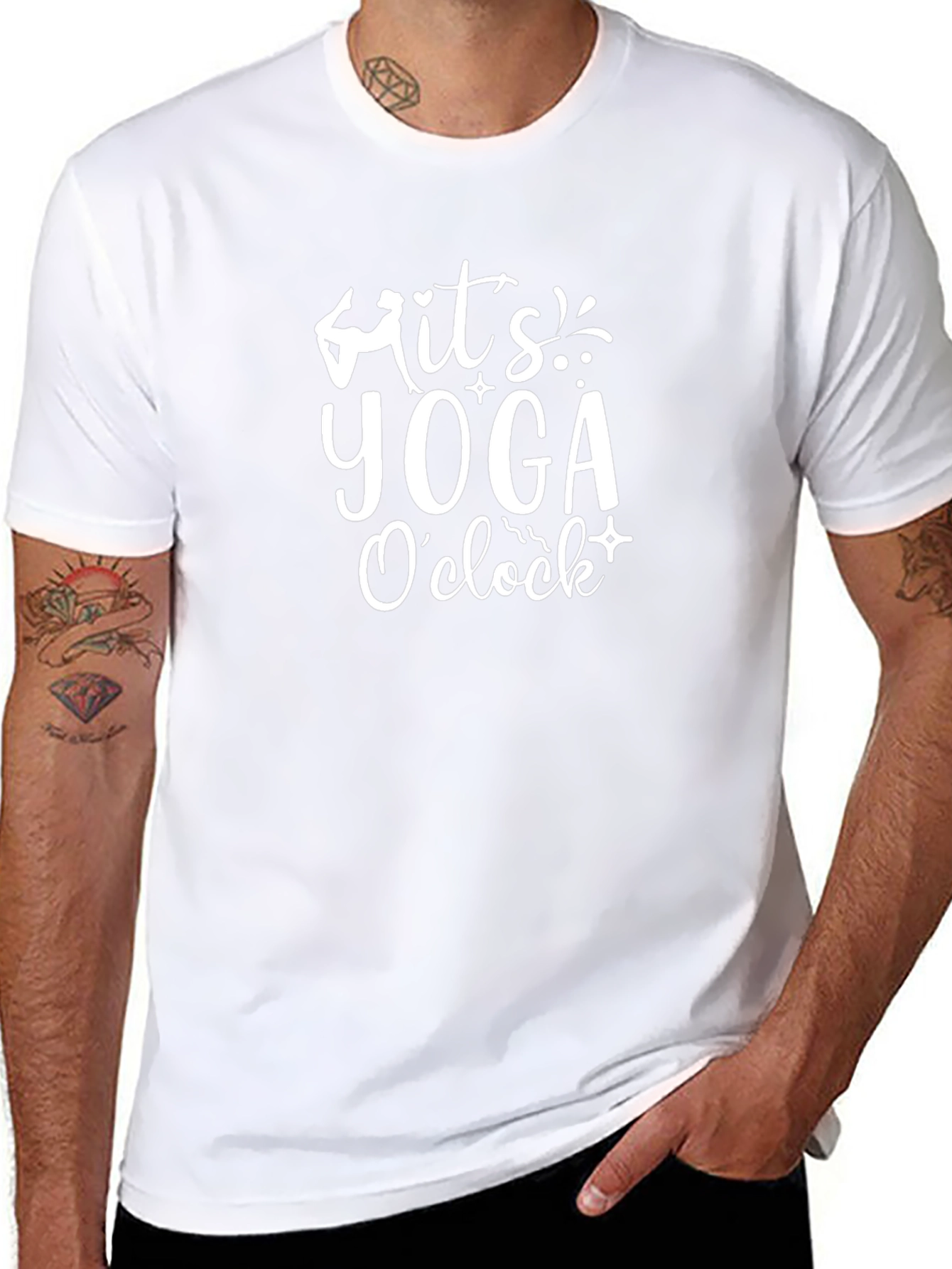 Yoga Oclock Black Graphic Tee