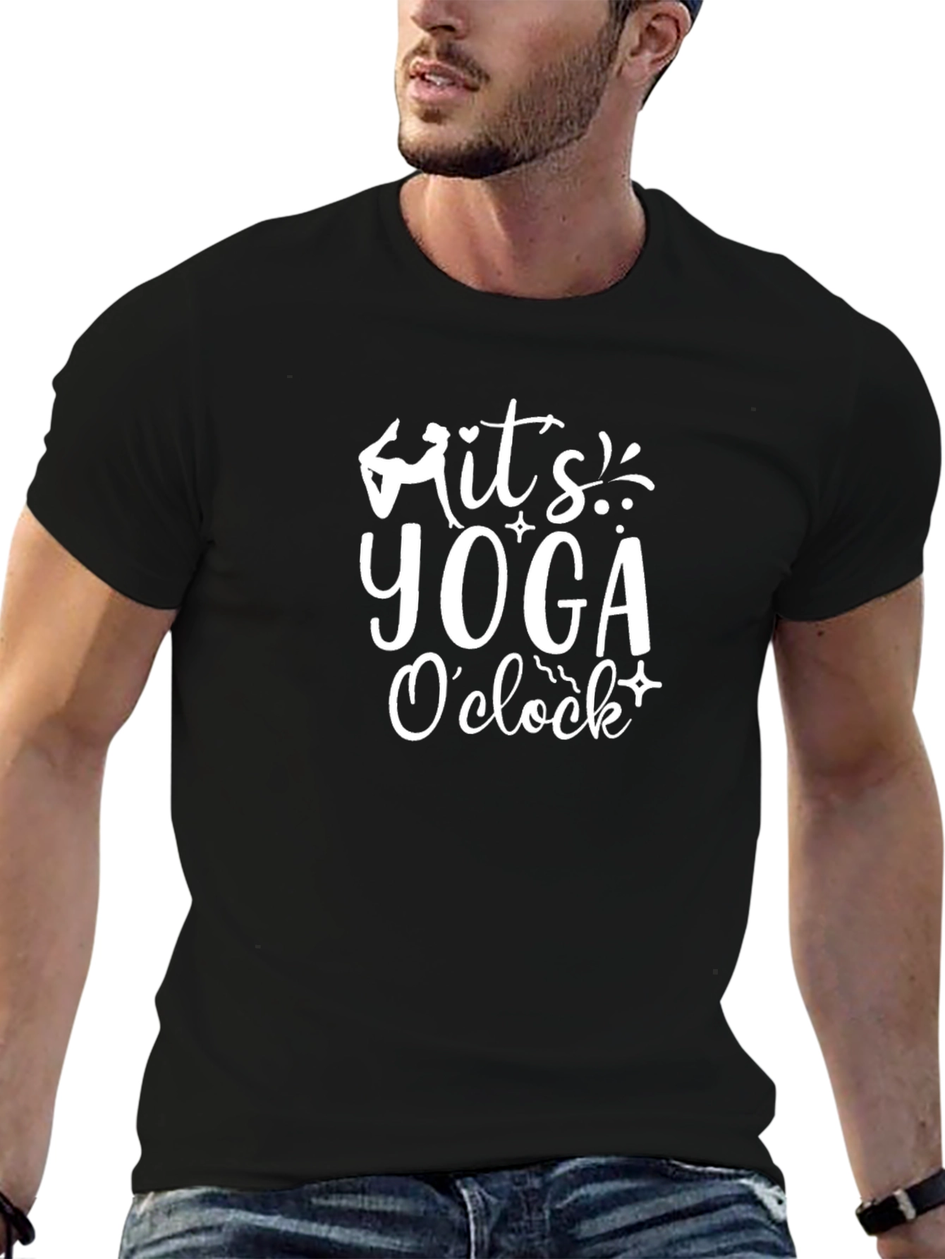 Yoga Oclock Black Graphic Tee