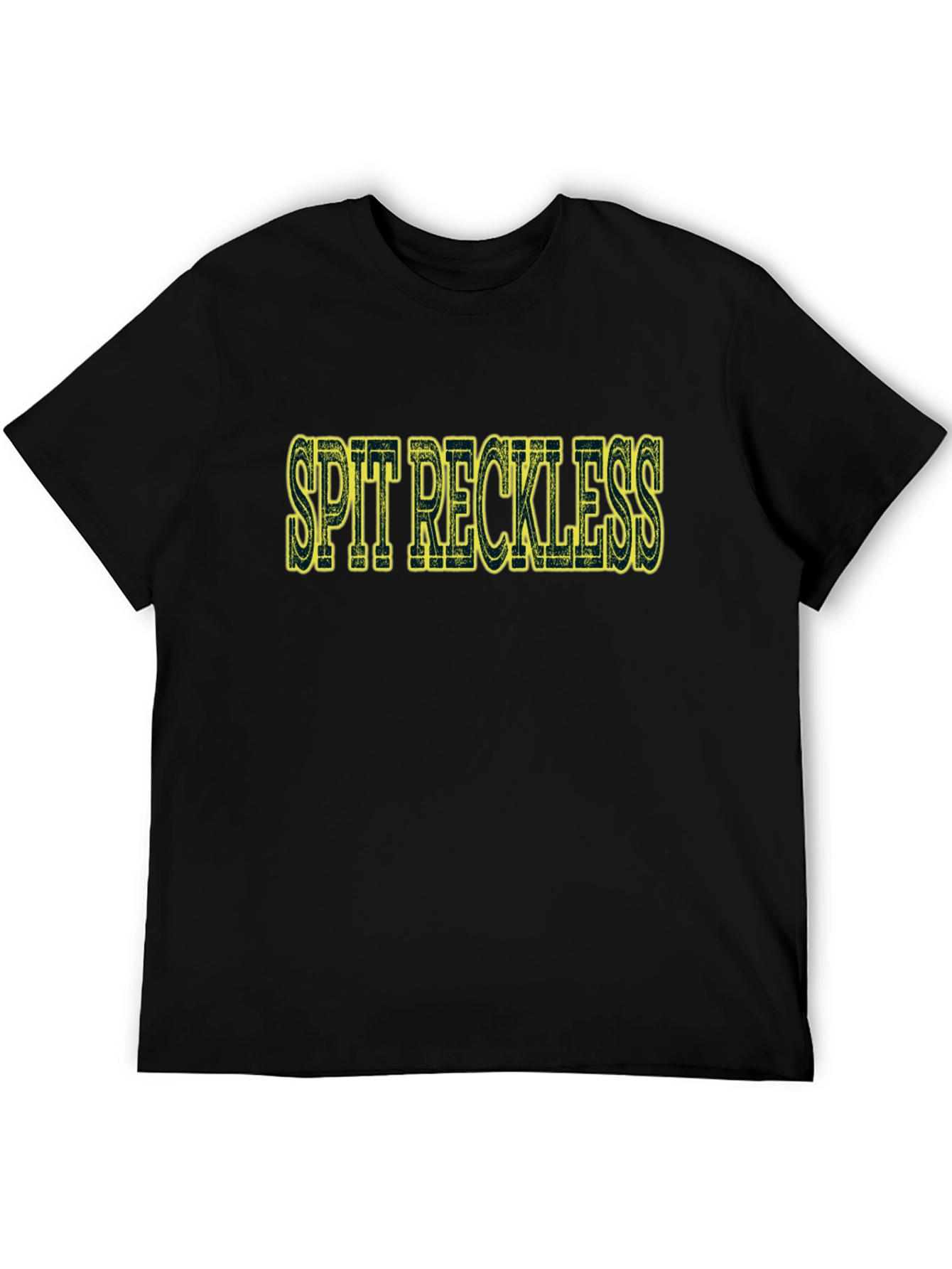 Spit Reckless Graphic Tee - Bold Black T-Shirt