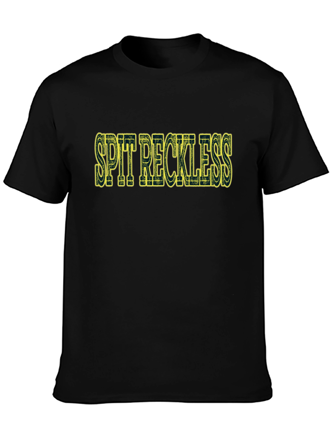 Spit Reckless Graphic Tee - Bold Black T-Shirt
