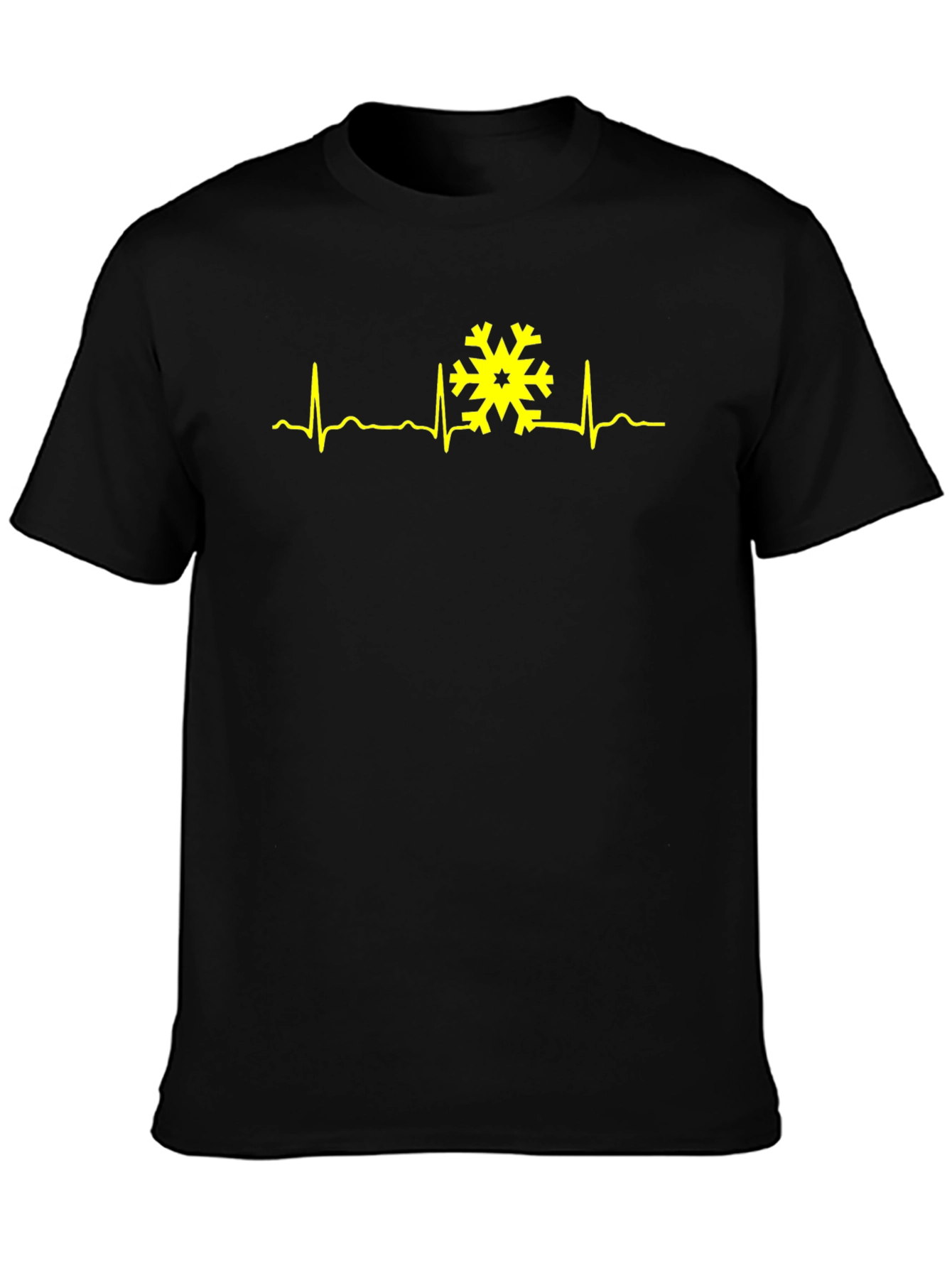 Snowflake Heartbeat Graphic Tee - Winter is Alive!