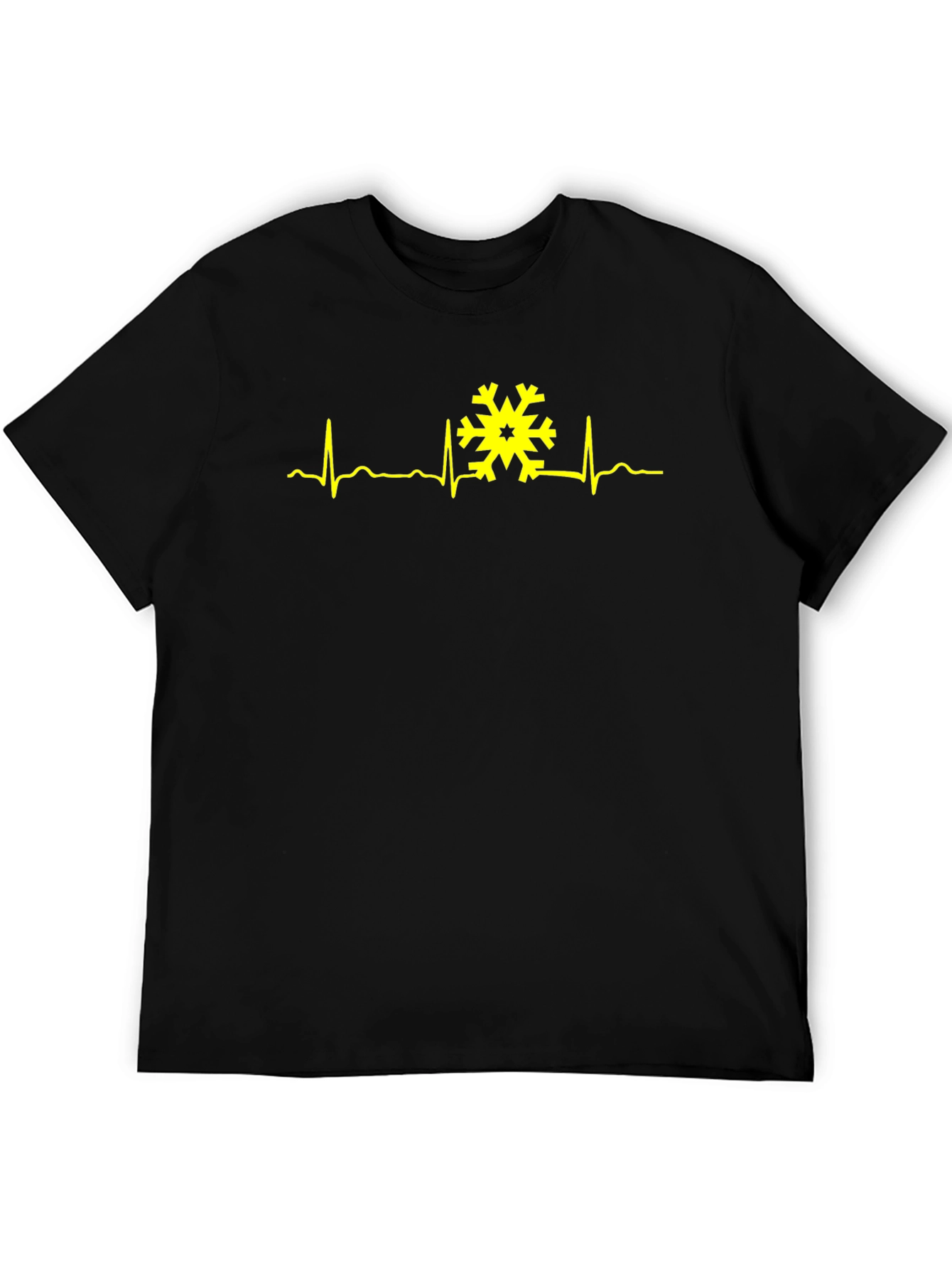Snowflake Heartbeat Graphic Tee - Winter is Alive!