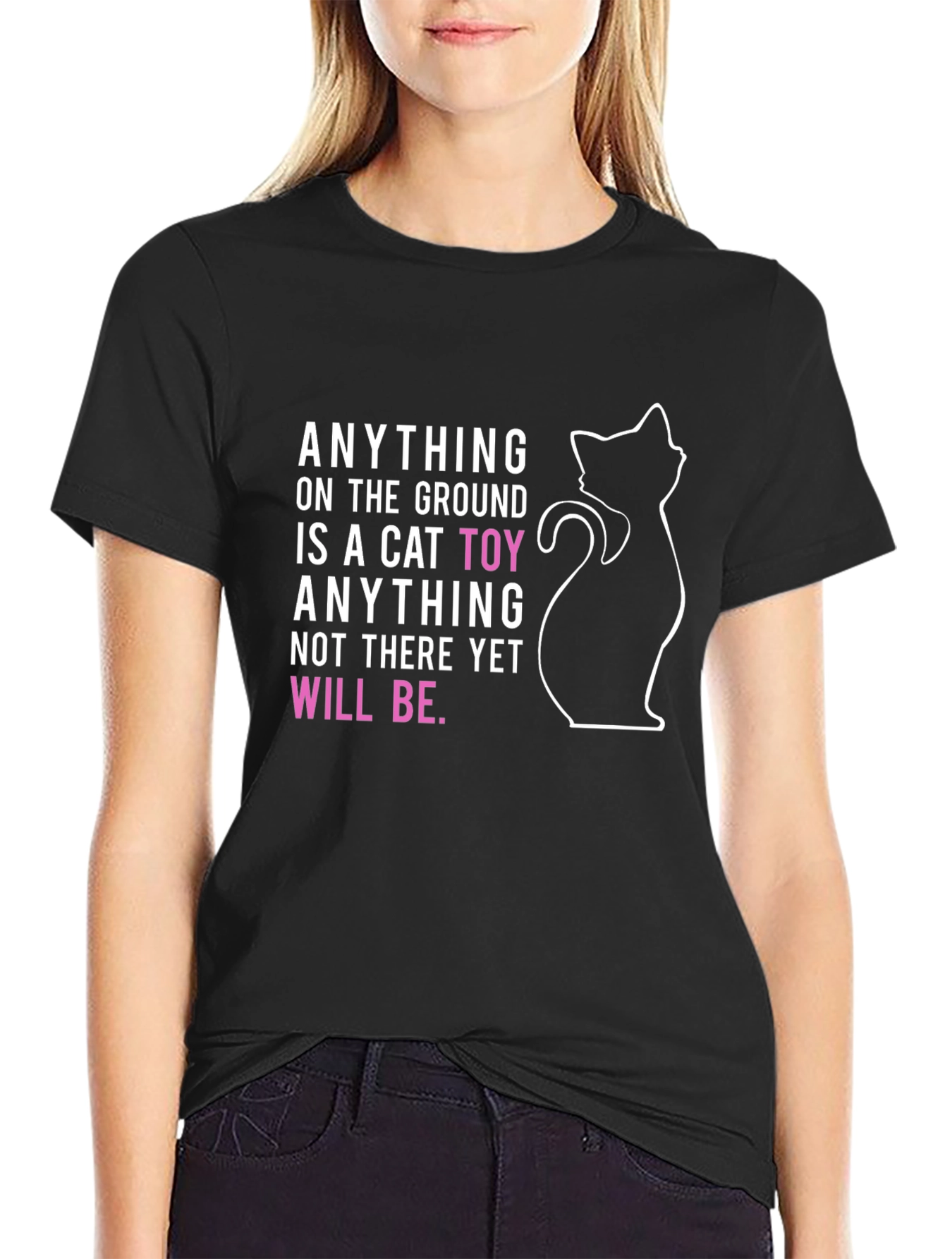 Cat Lover T-Shirt: Anything is a Cat Toy
