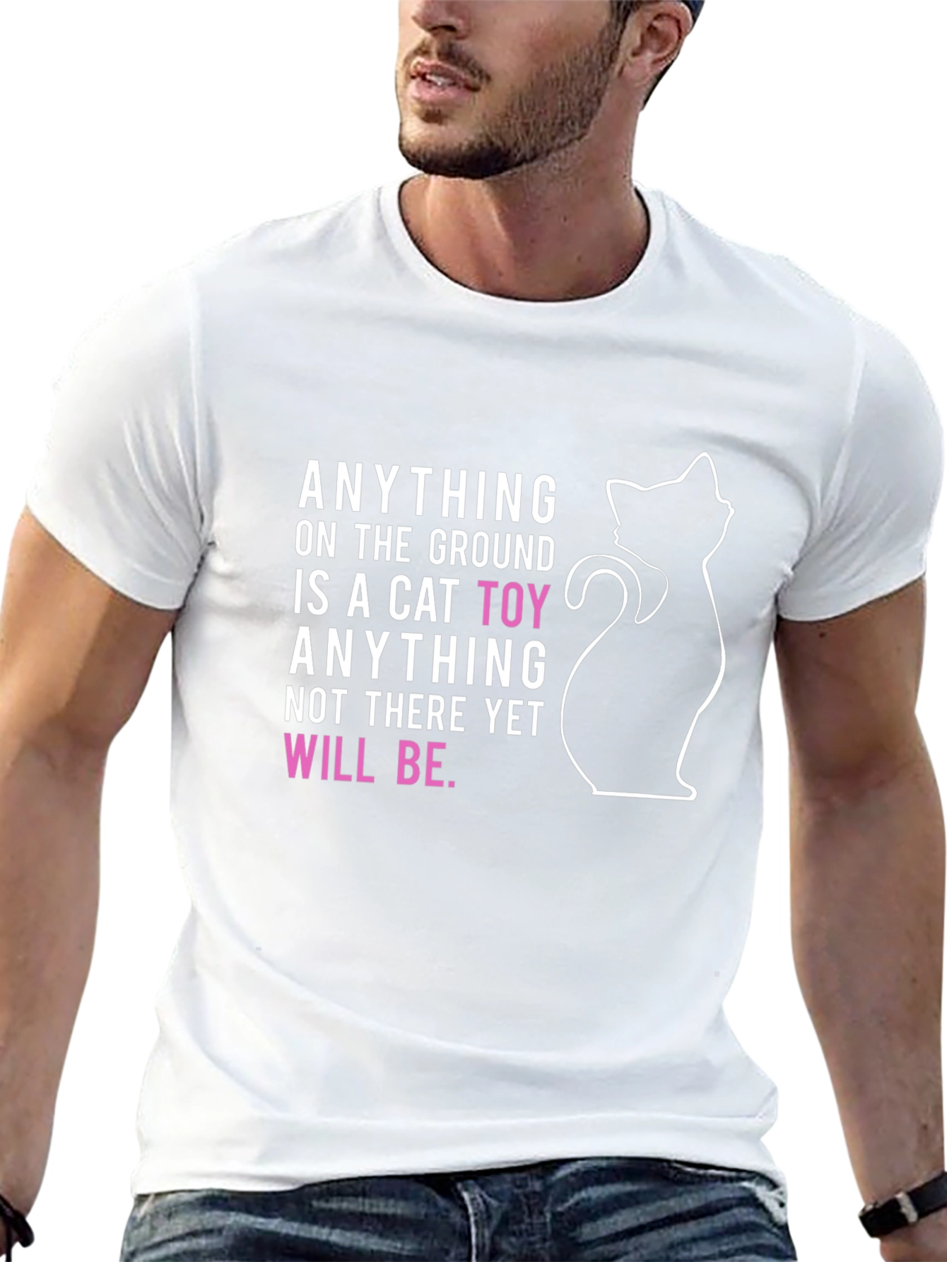 Cat Lover T-Shirt: Anything is a Cat Toy