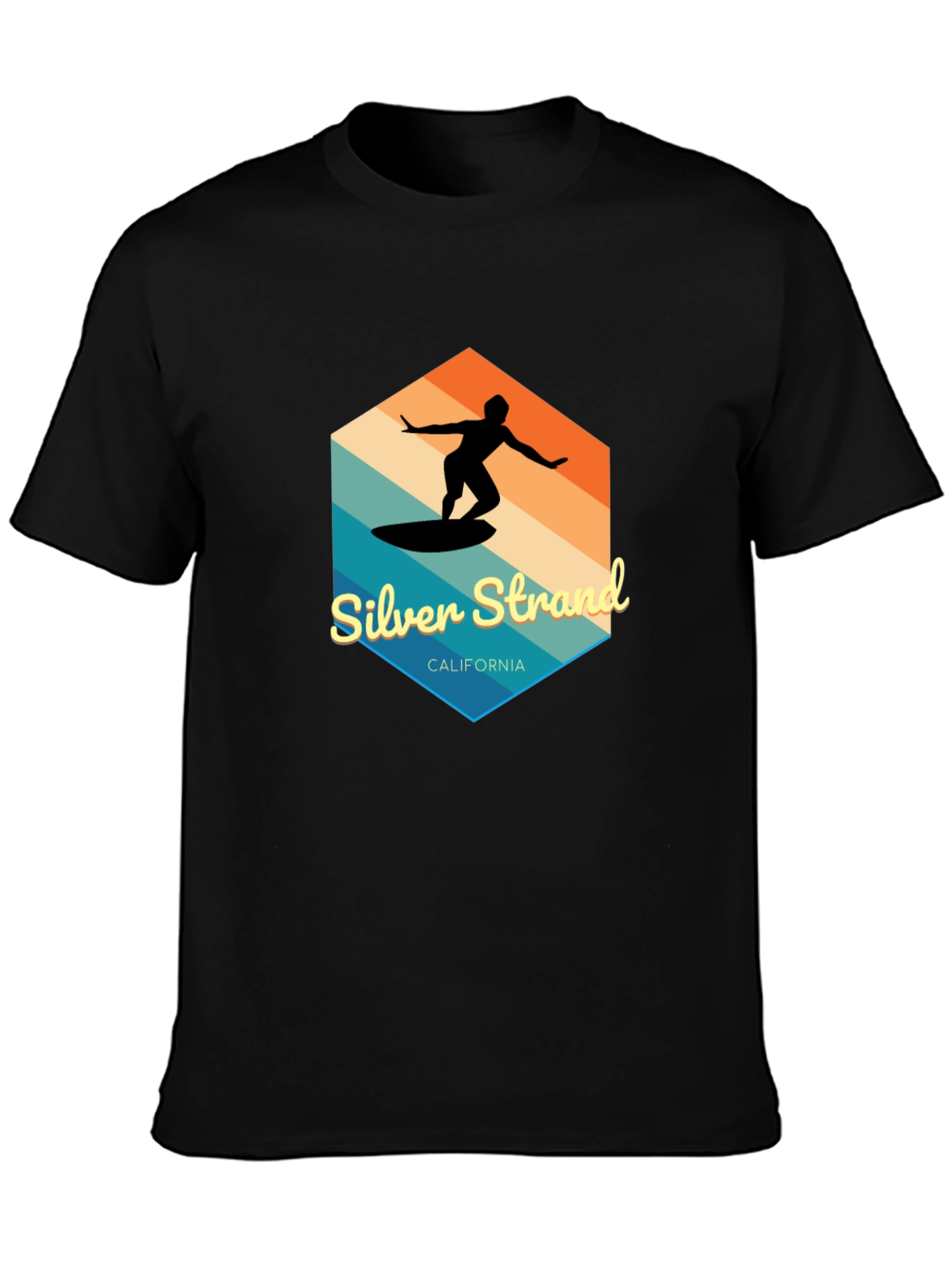 Silver Strand California Surfer Graphic Tee
