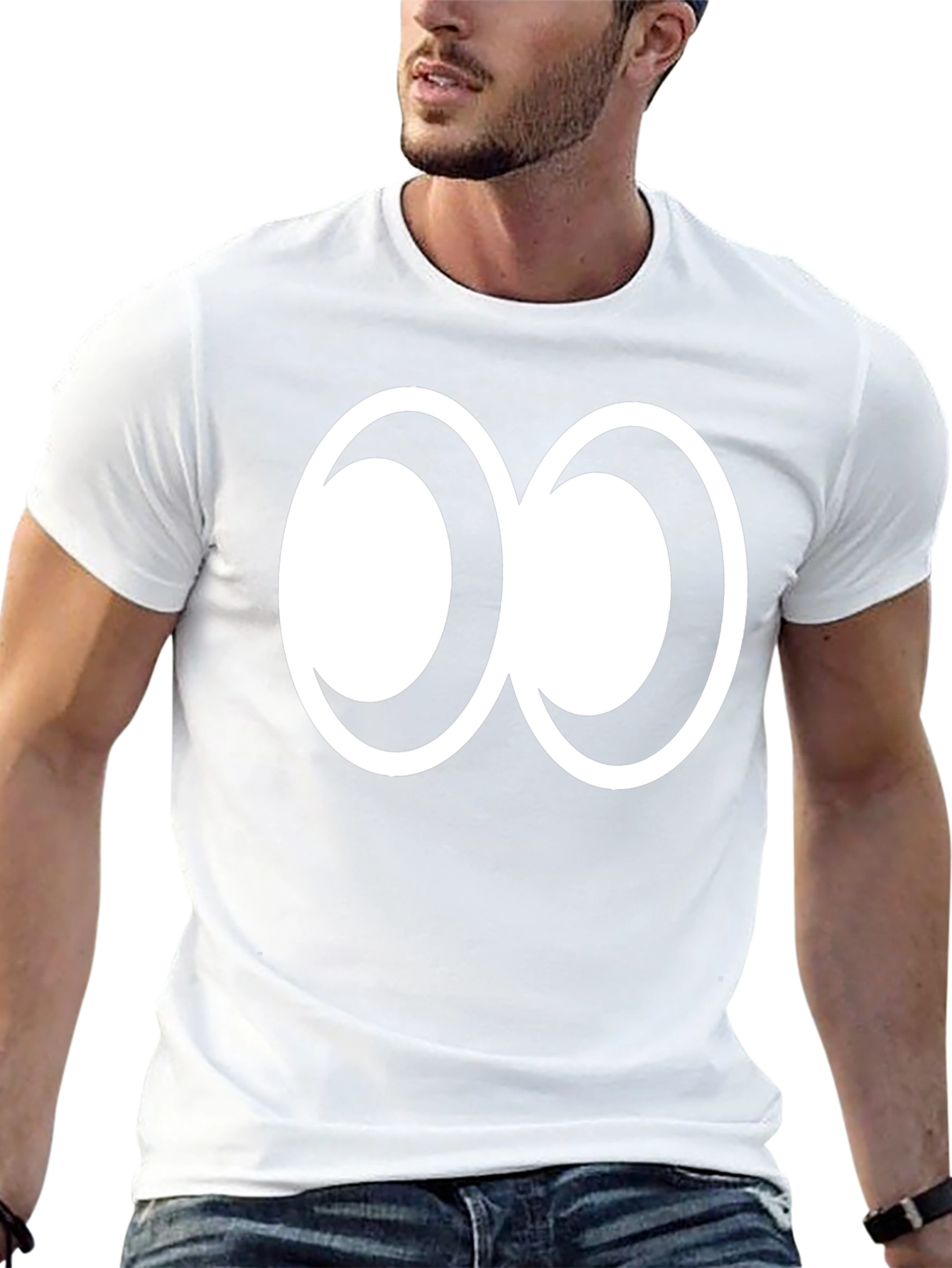 Abstract Infinity Symbol Graphic Tee - Black