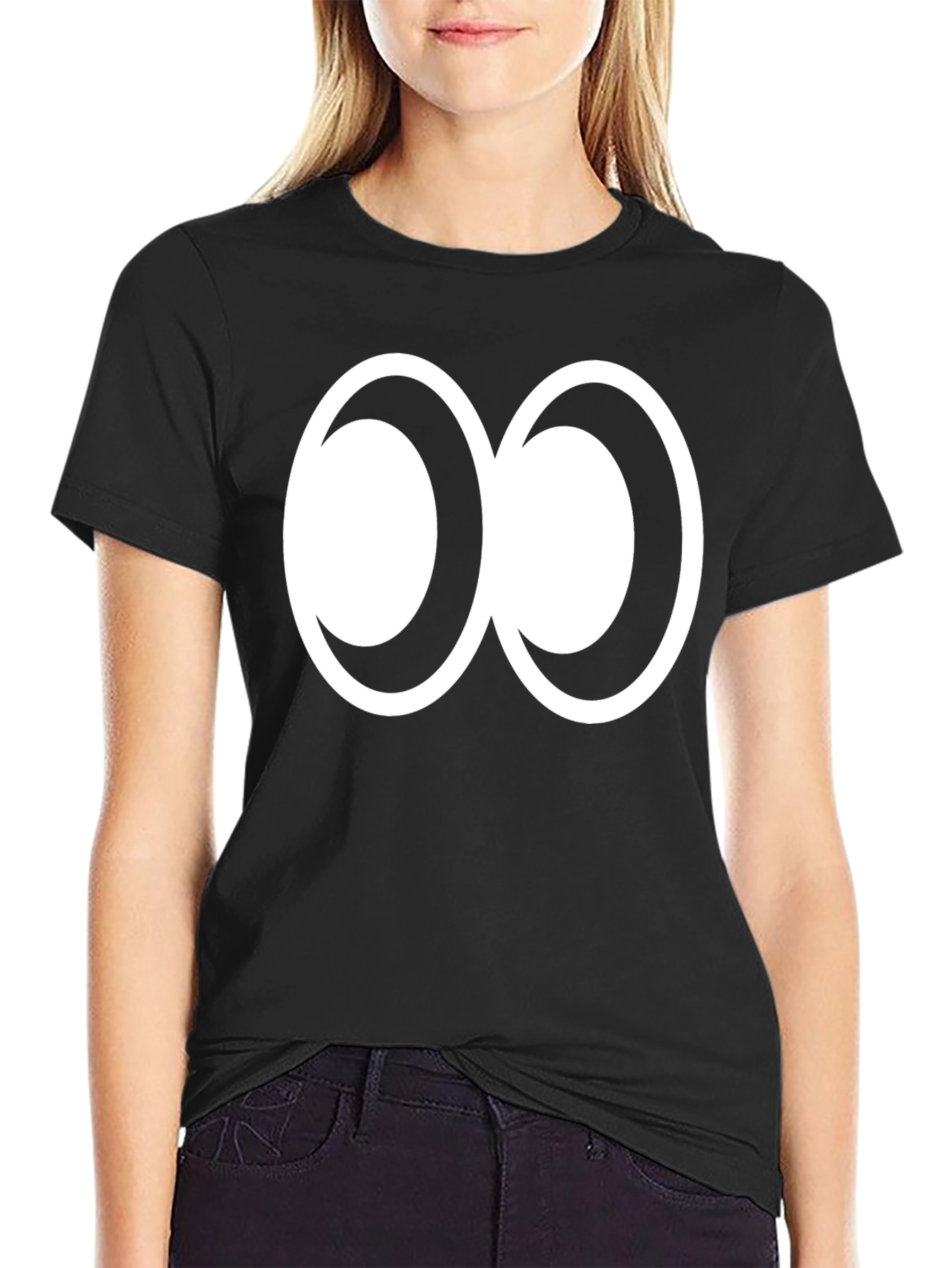 Abstract Infinity Symbol Graphic Tee - Black