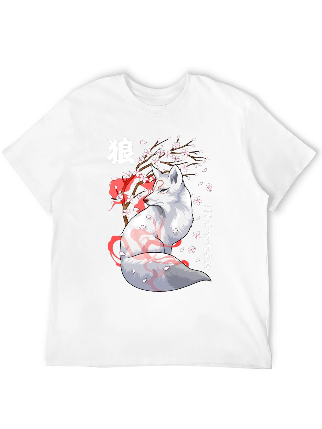 Anime Fox Graphic Tee - Japanese Style