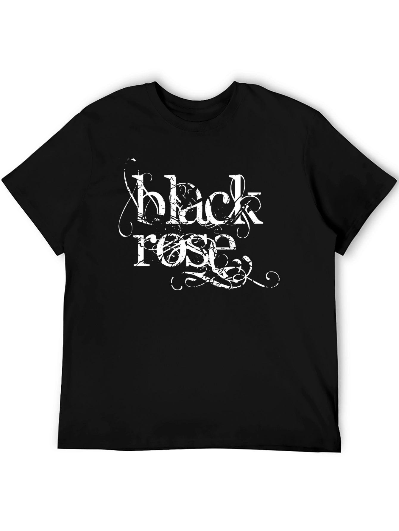 Black Rose Graphic Tee - Stylish Black T-Shirt