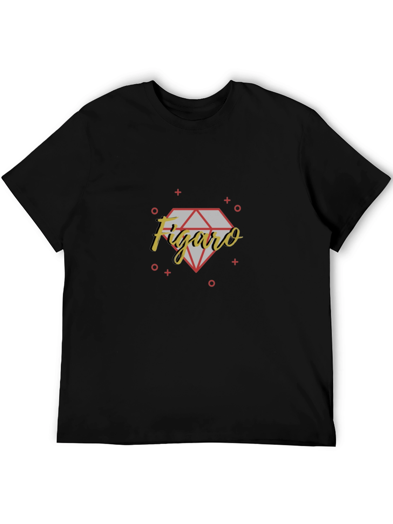 Figaro Diamond Graphic Tee - Stylish Black T-Shirt