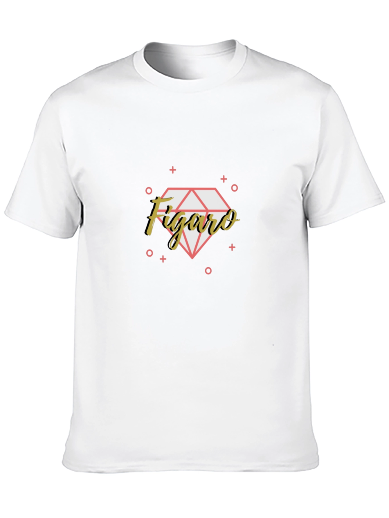 Figaro Diamond Graphic Tee - Stylish Black T-Shirt