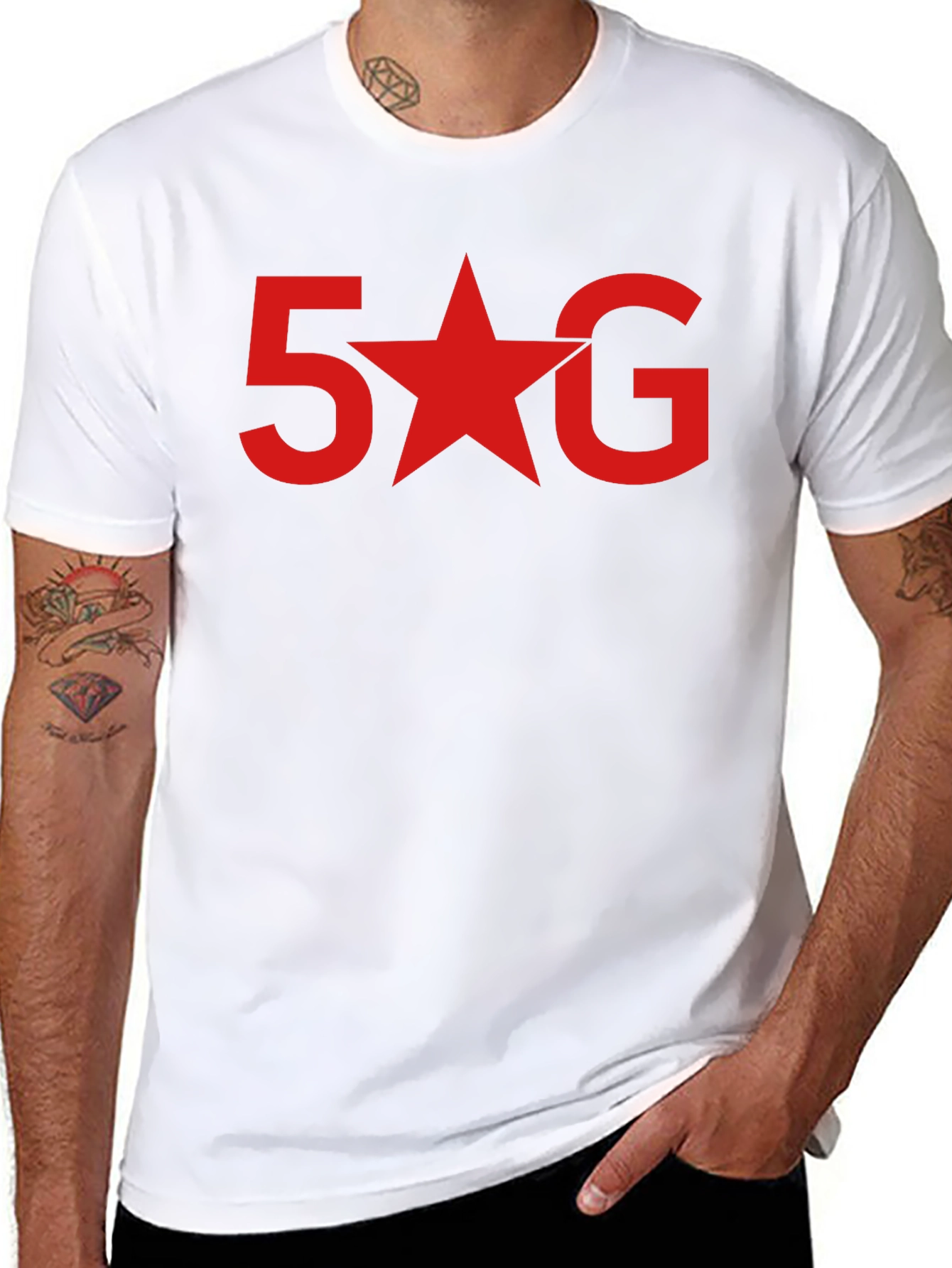 5 Star G Graphic Tee - Modern Black T-Shirt