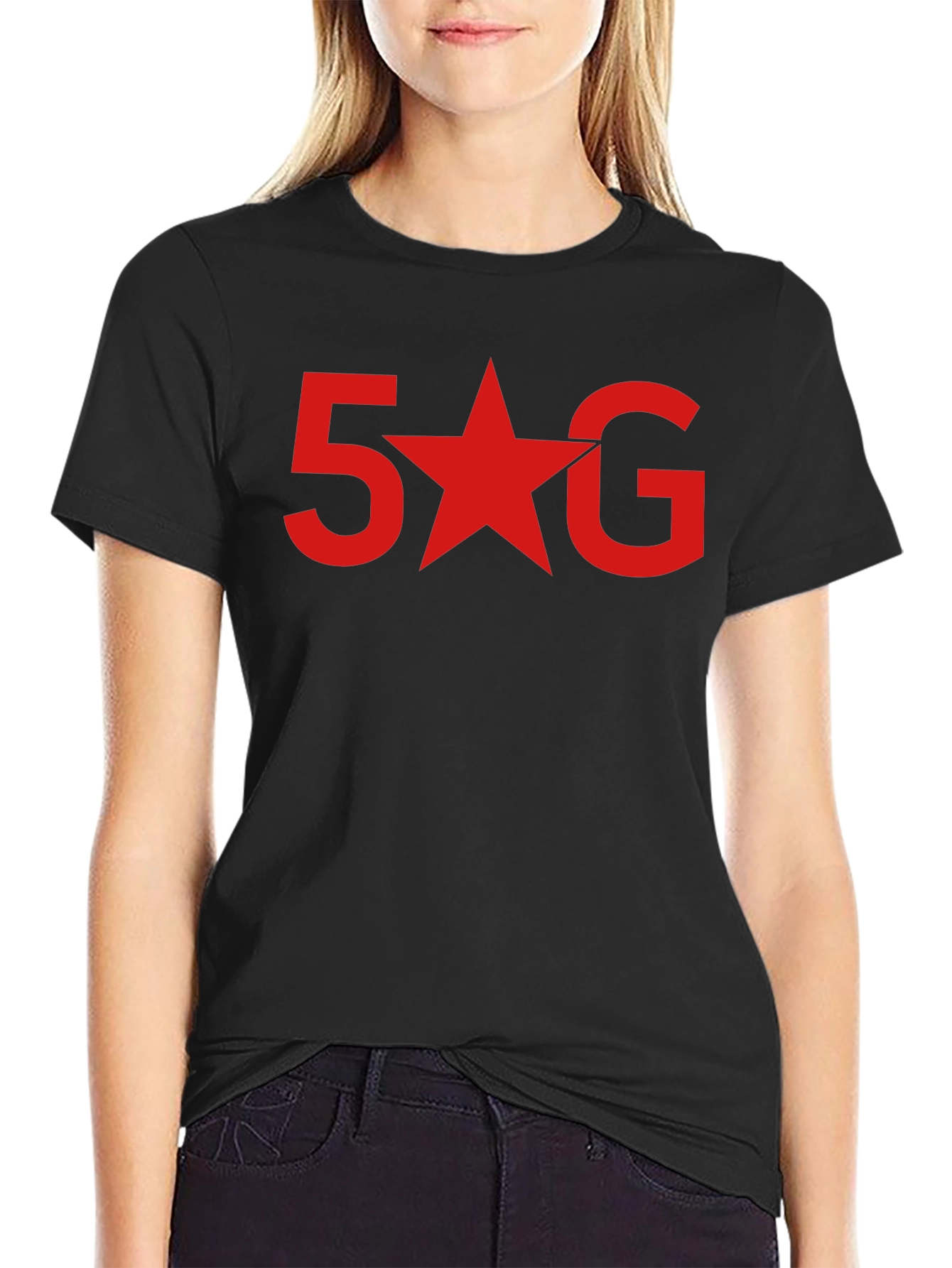 5 Star G Graphic Tee - Modern Black T-Shirt