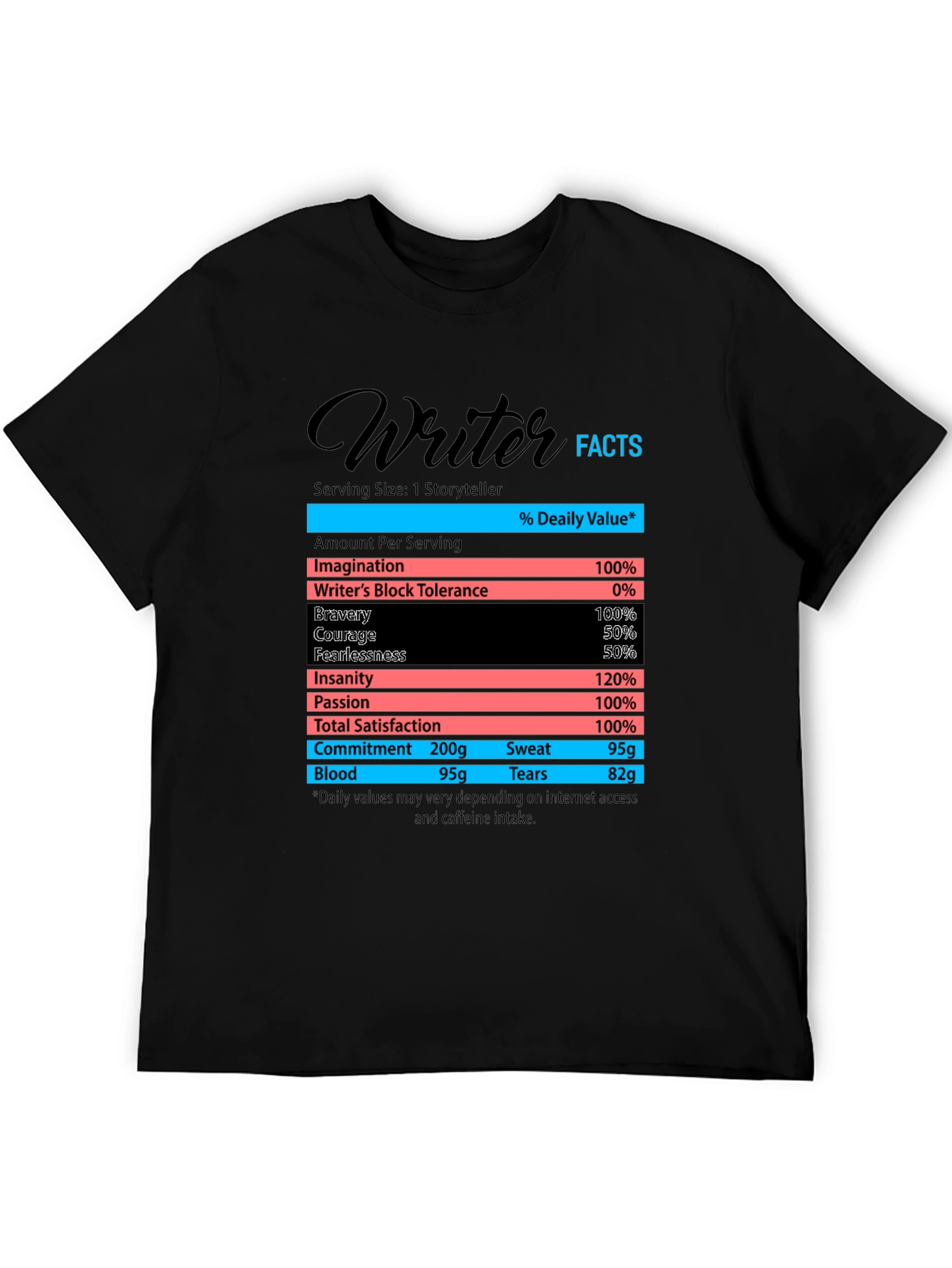 Writer Facts T-Shirt - Funny Storyteller Tee