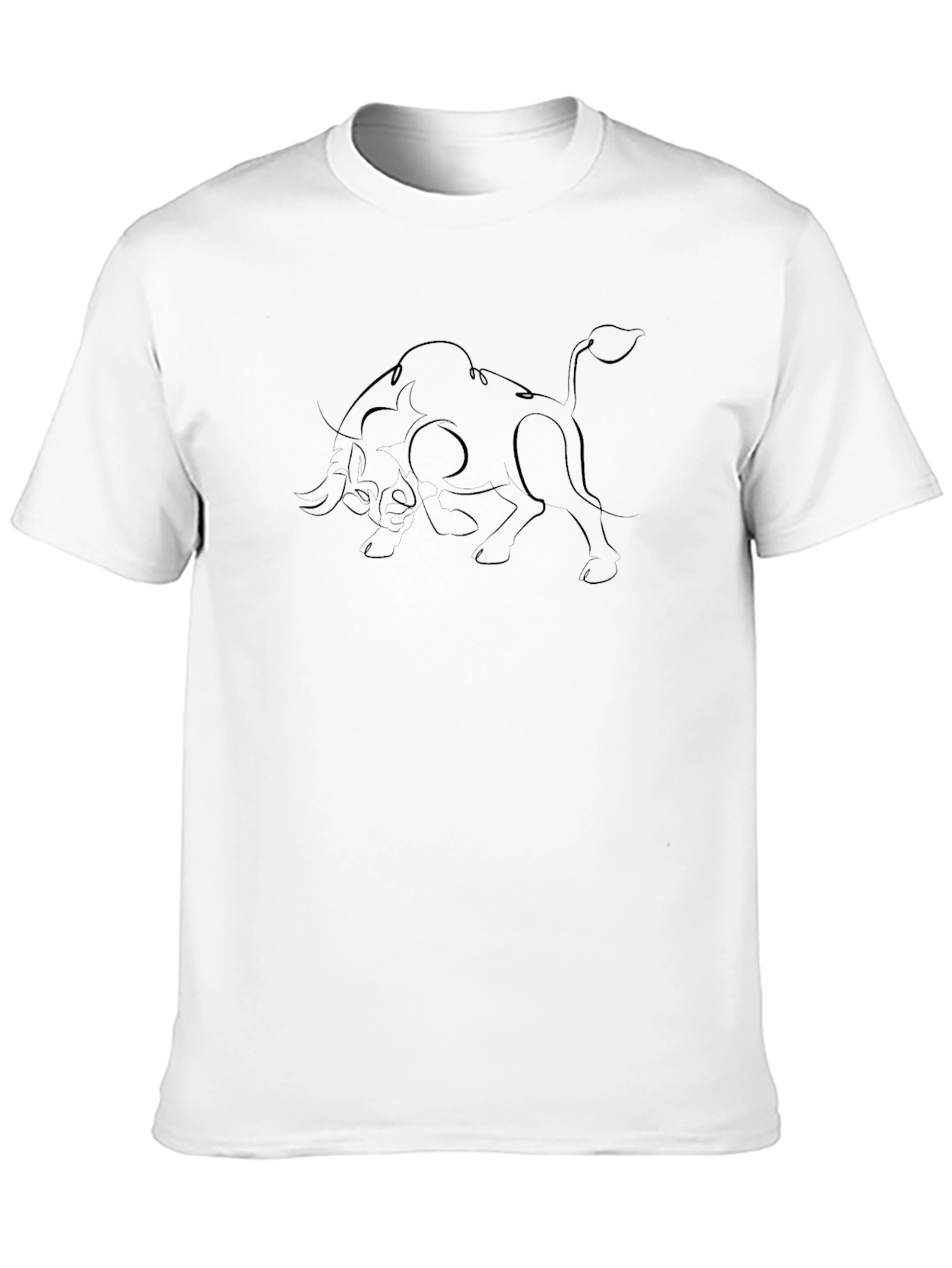 Bold Bull Graphic Tee - Black Cotton Comfort
