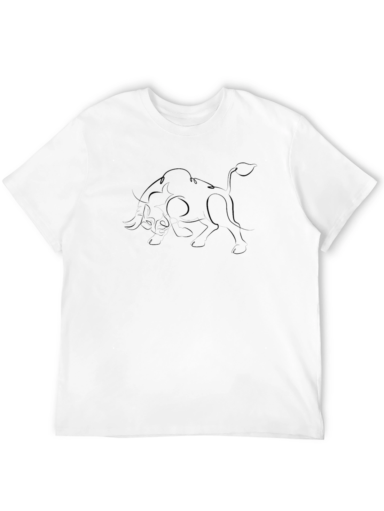 Bold Bull Graphic Tee - Black Cotton Comfort