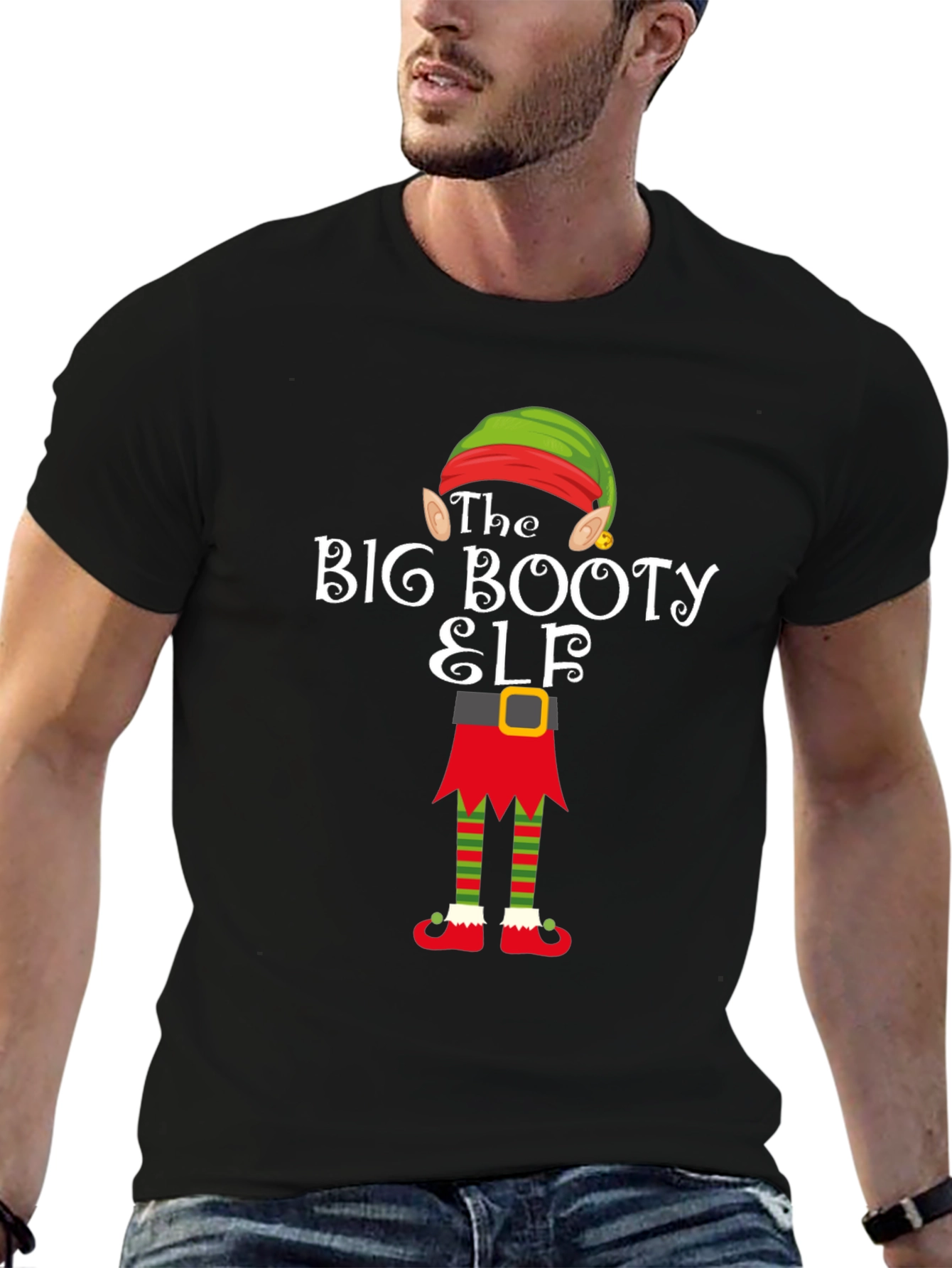 The Big Booty Elf T-Shirt - Funny Holiday Tee