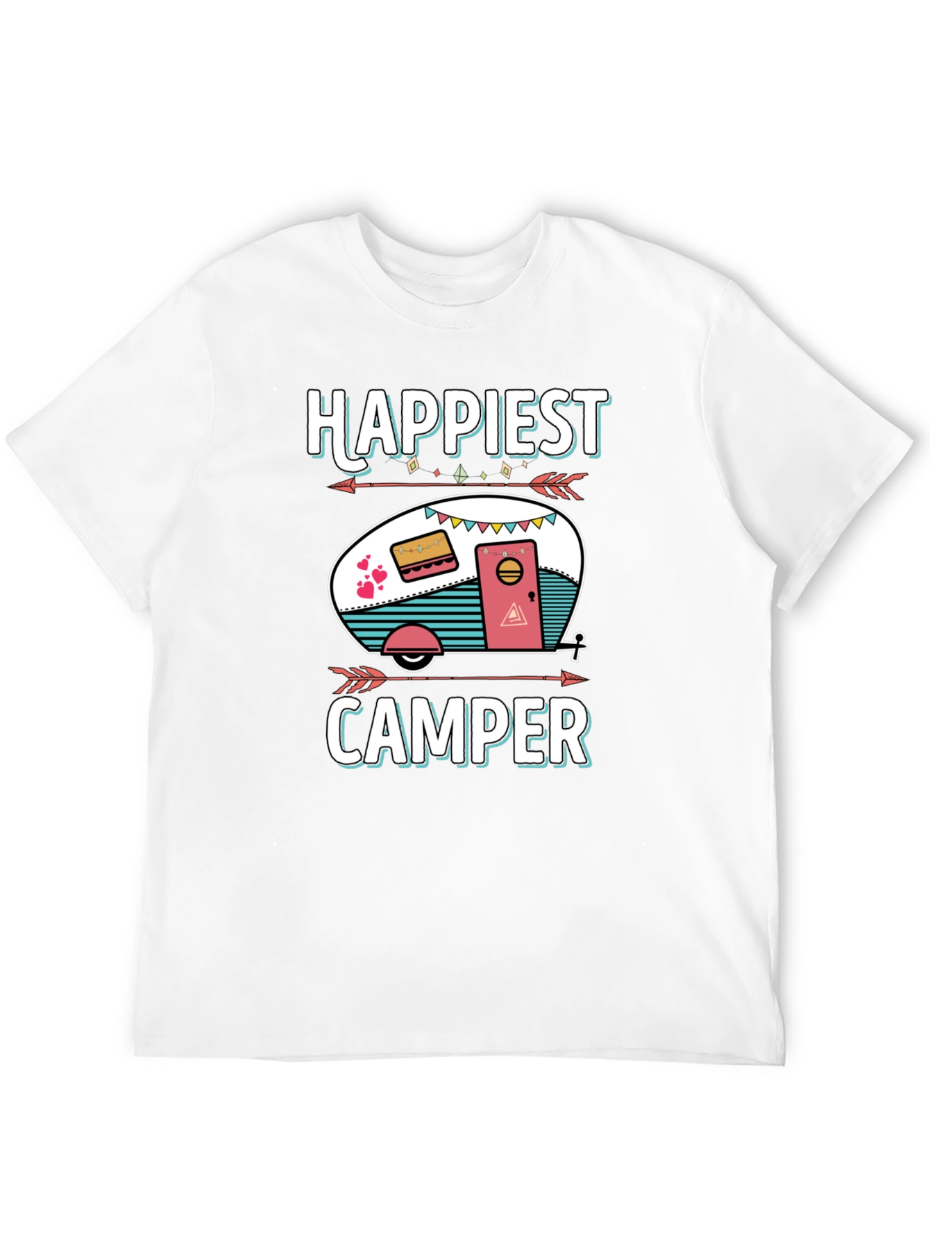 Happiest Camper Graphic T-Shirt - Camping Lover Tee